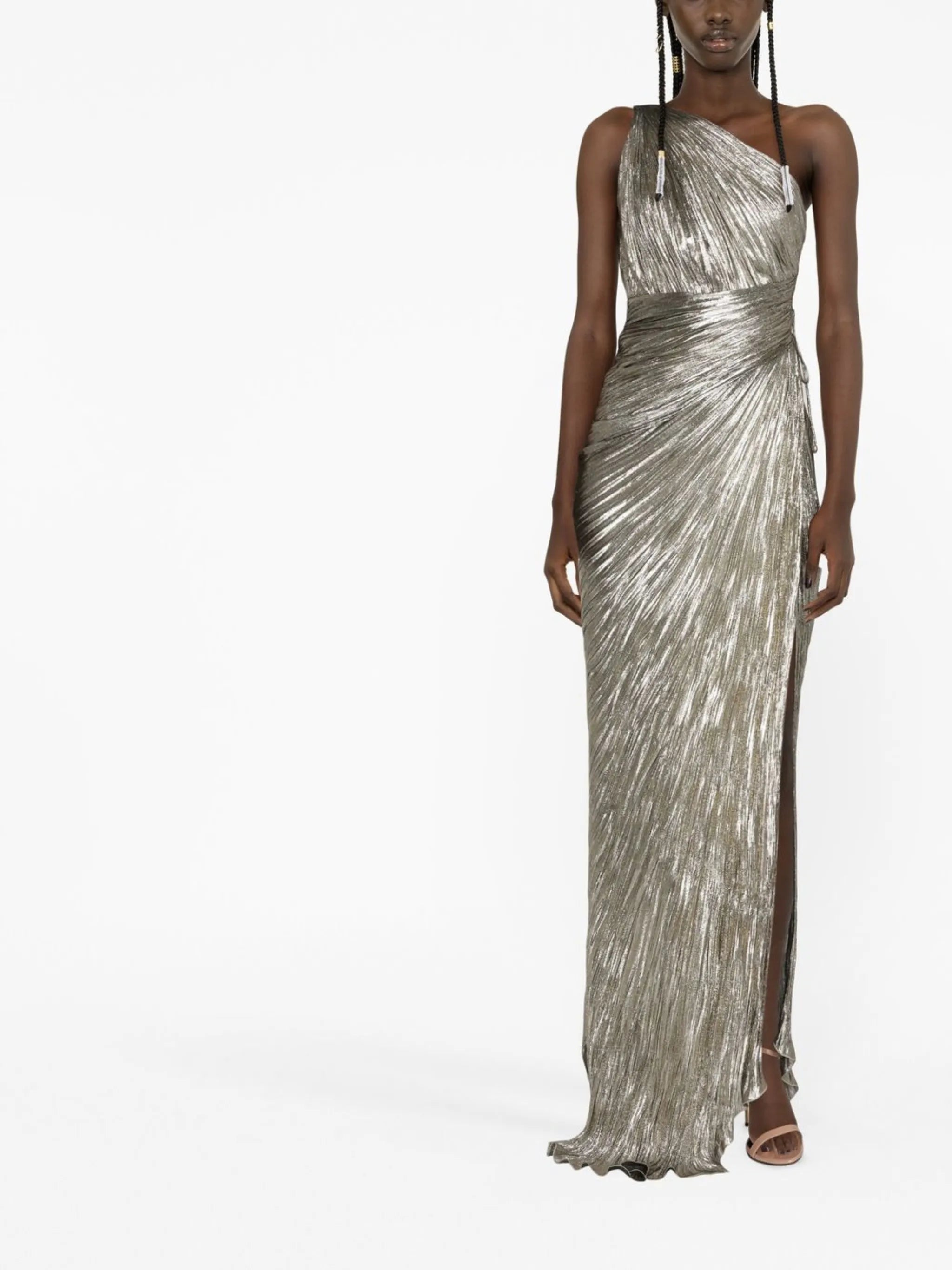 Jolene plissé gown