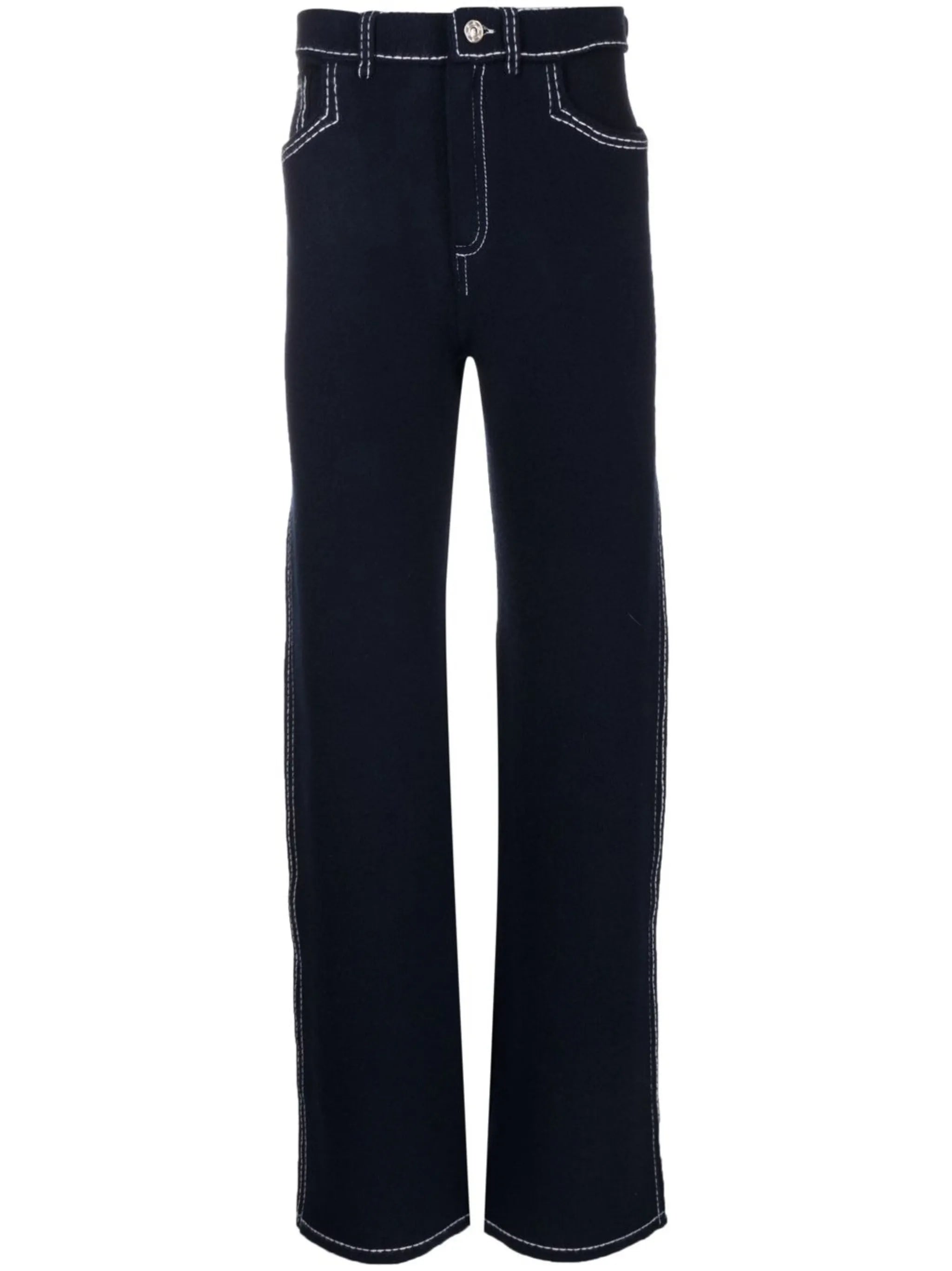 high-rise wide-leg trousers