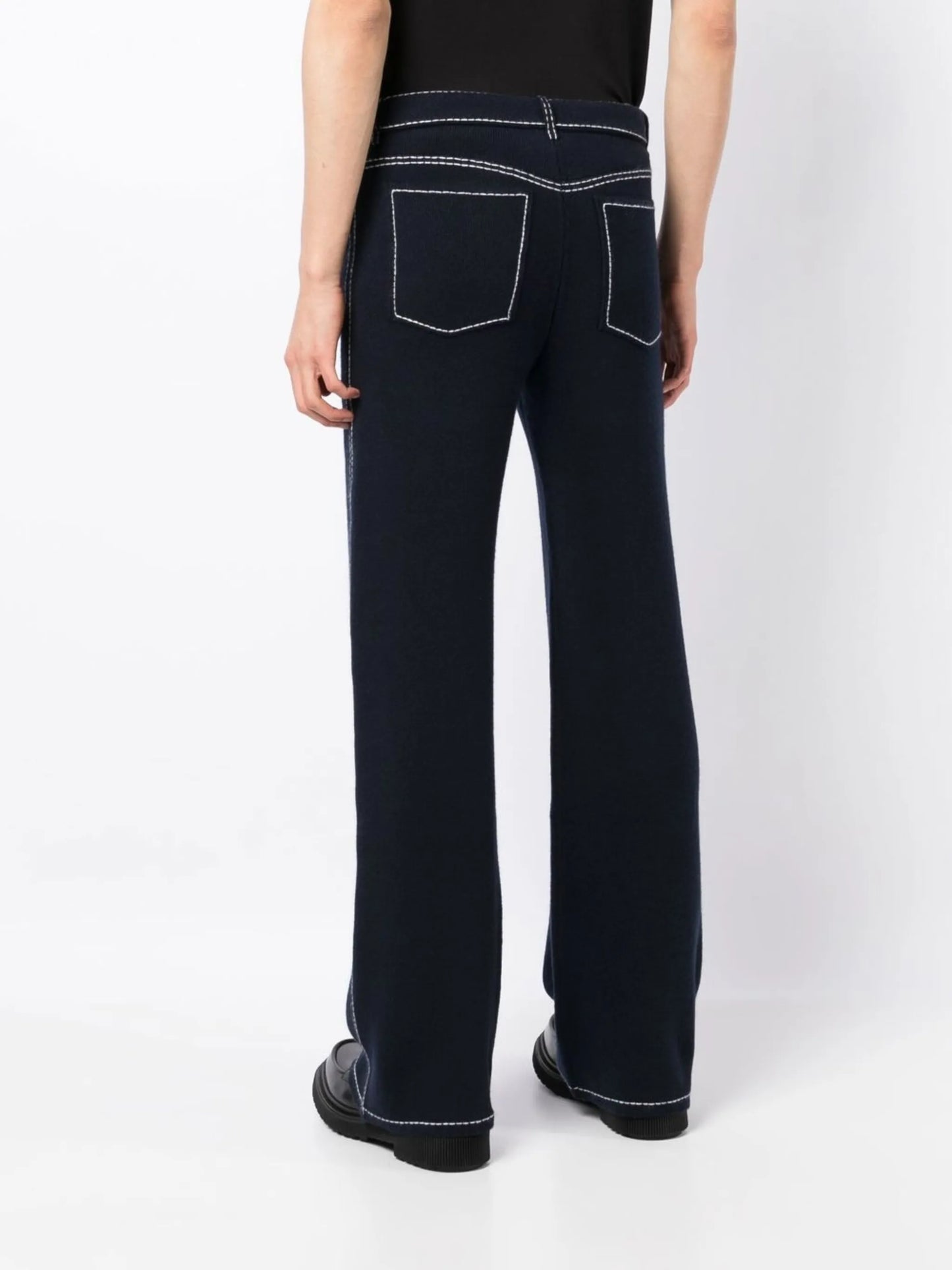 high-rise wide-leg trousers