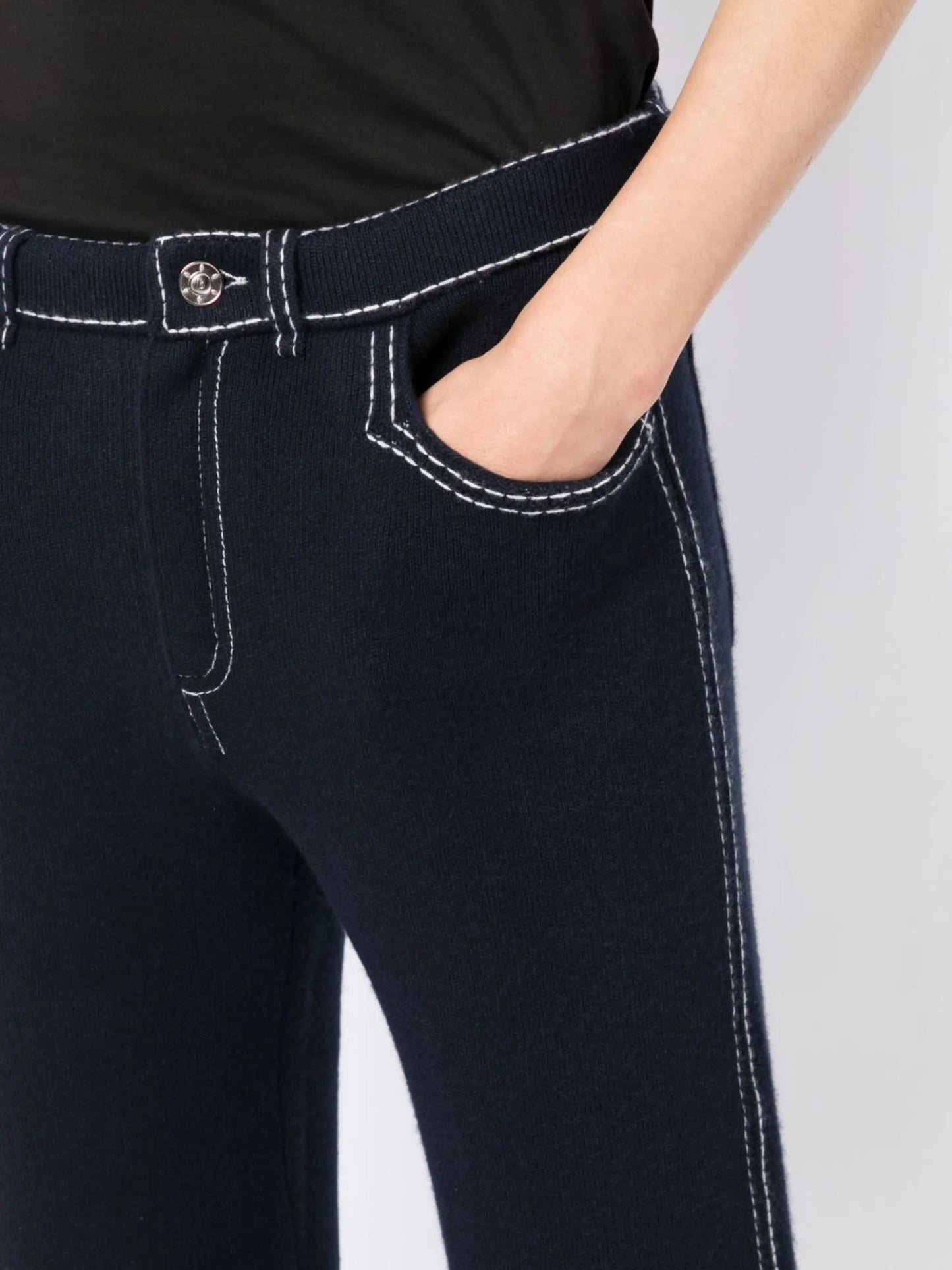 high-rise wide-leg trousers