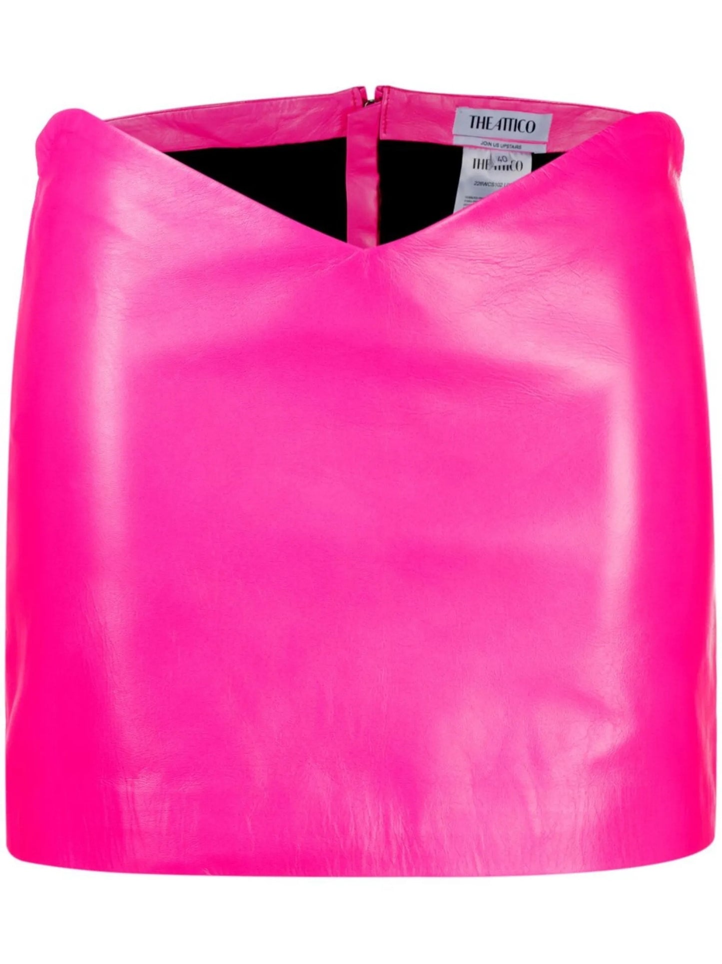 asymmetric leather pencil skirt