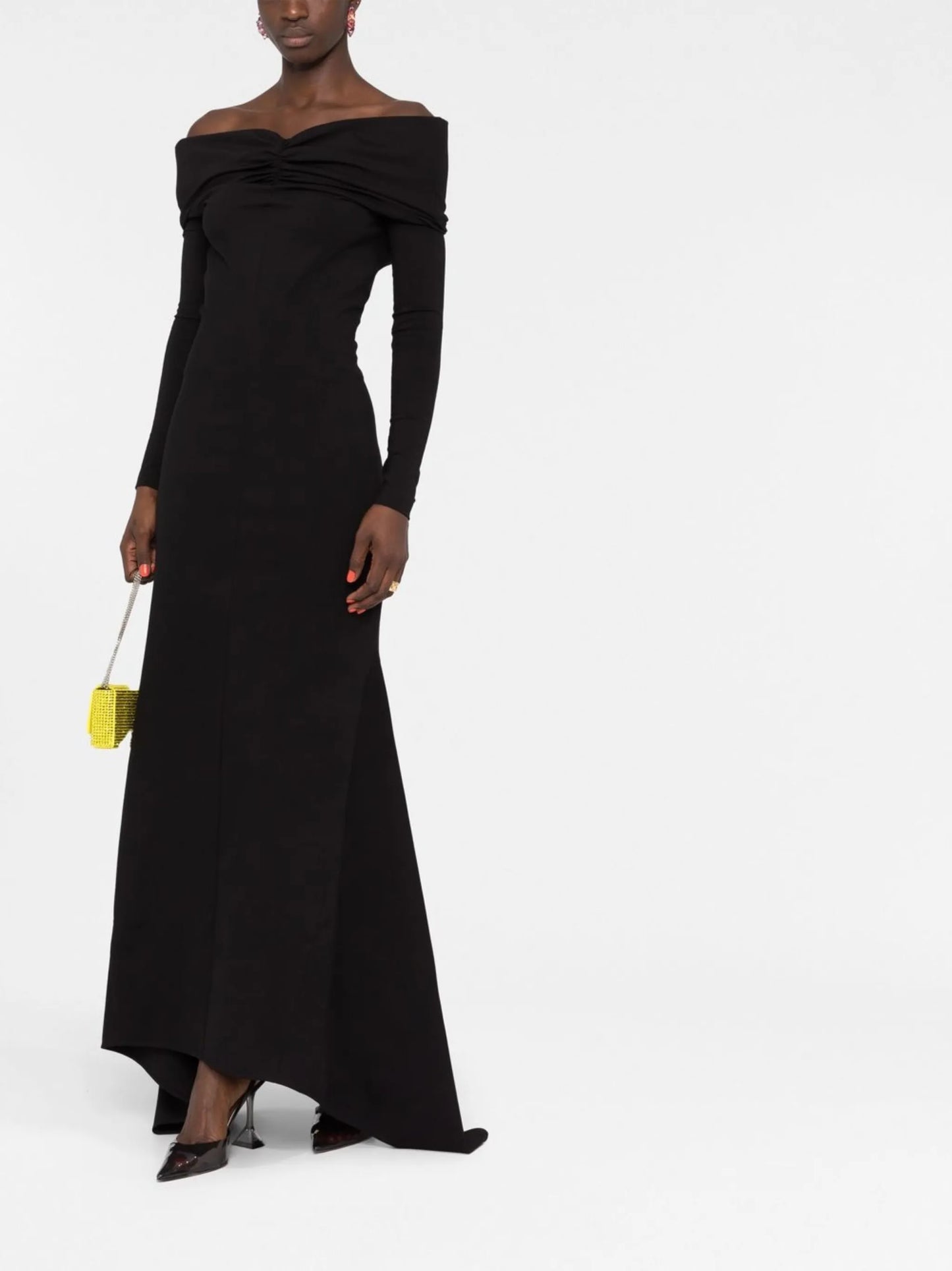 off-shoulder maxi dress