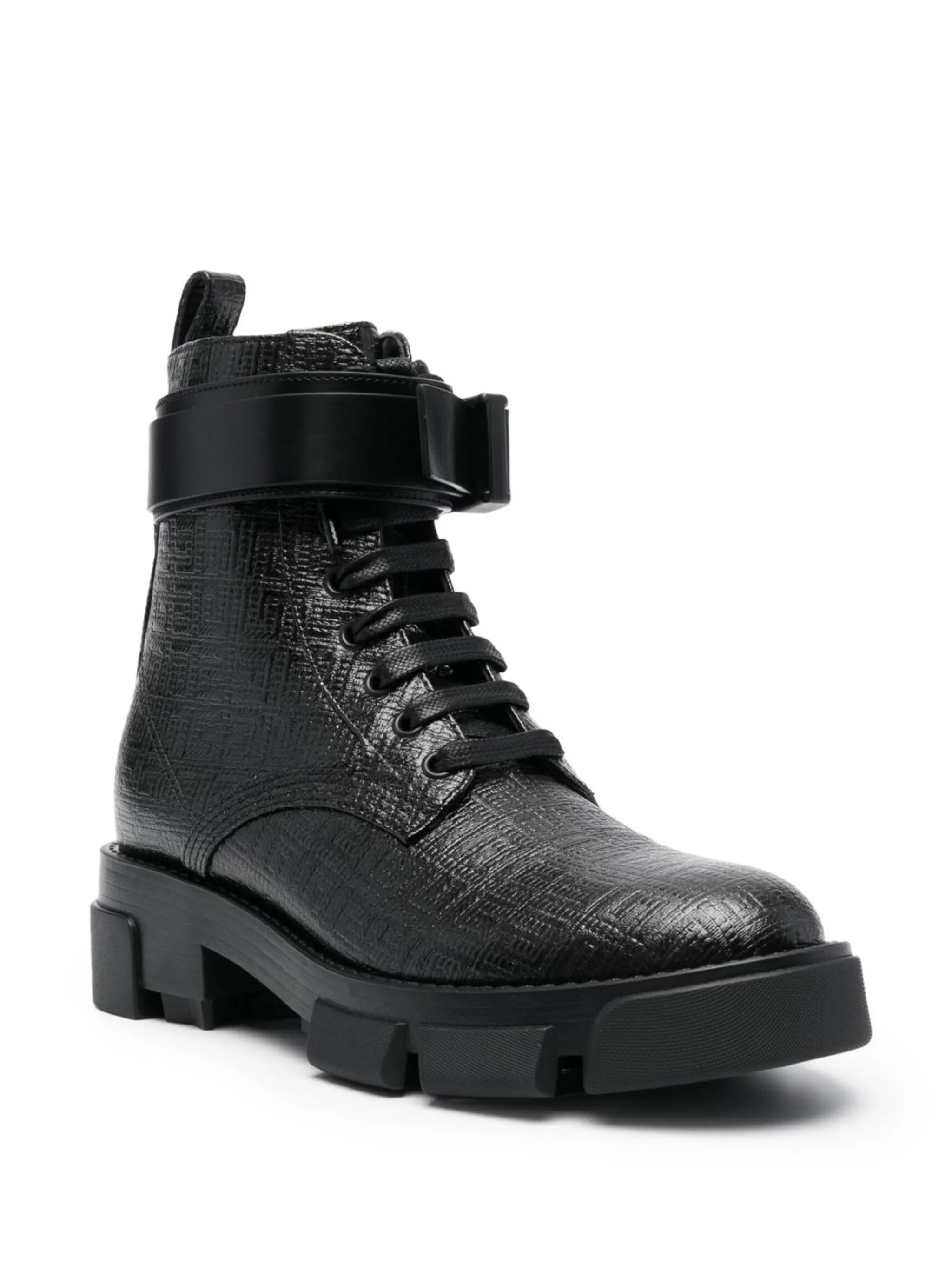 4G-embossed leather ankle boots