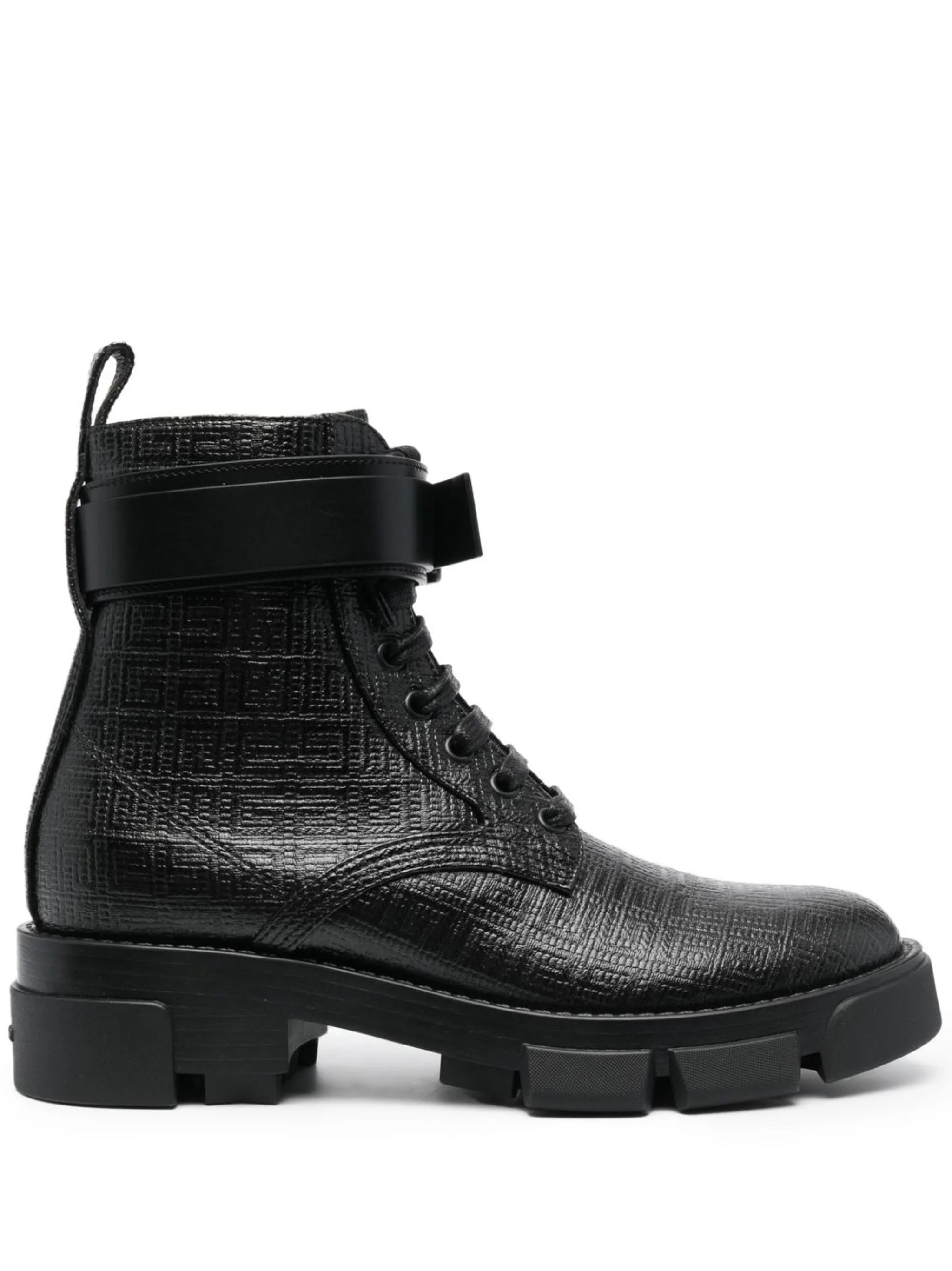 4G-embossed leather ankle boots