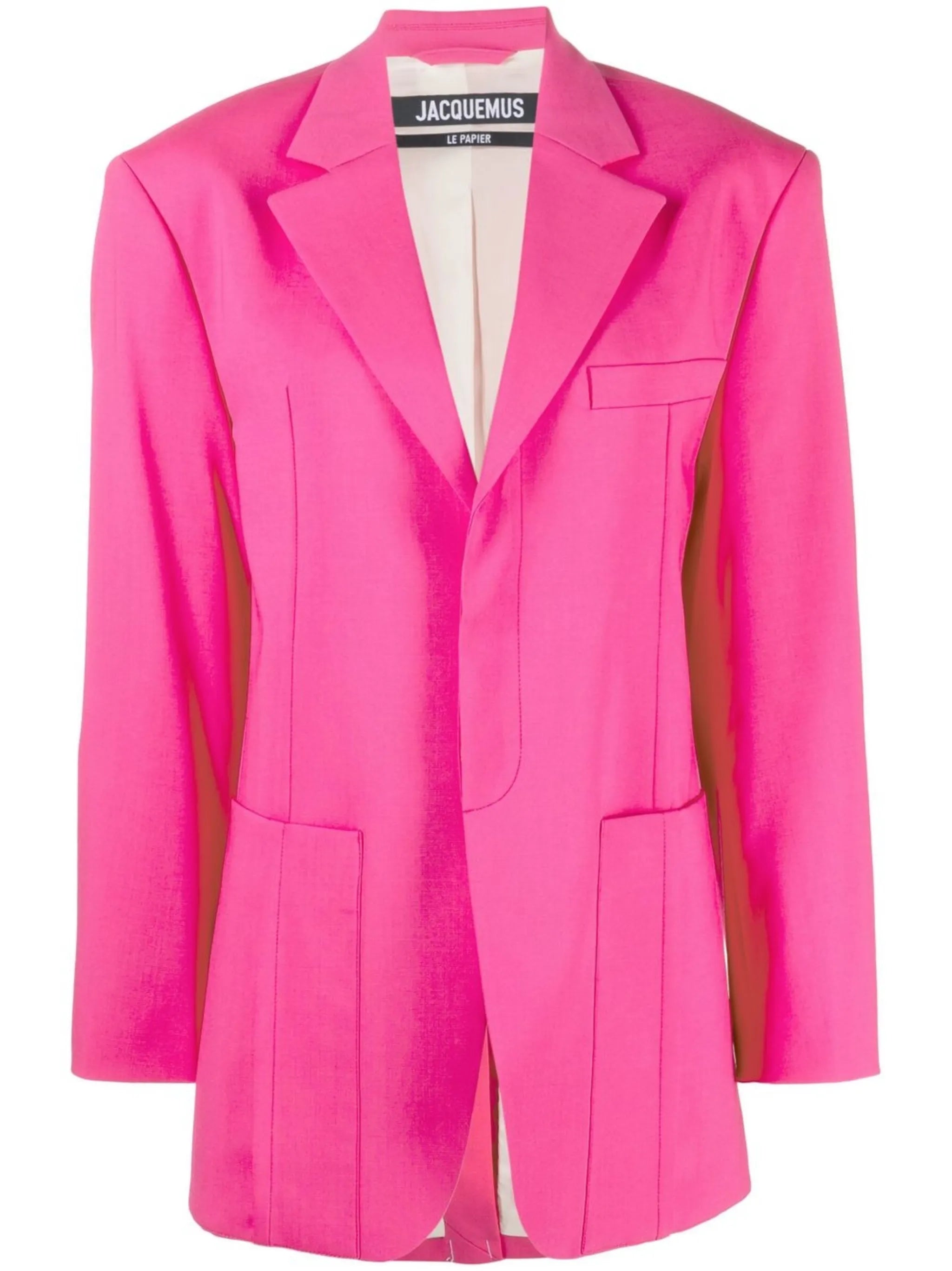 notched-lapel single-breasted blazer