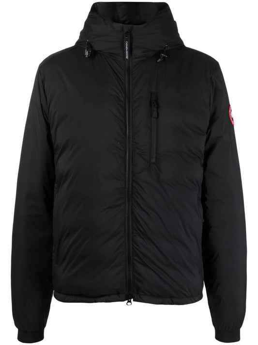 hooded feather-down padded jacket