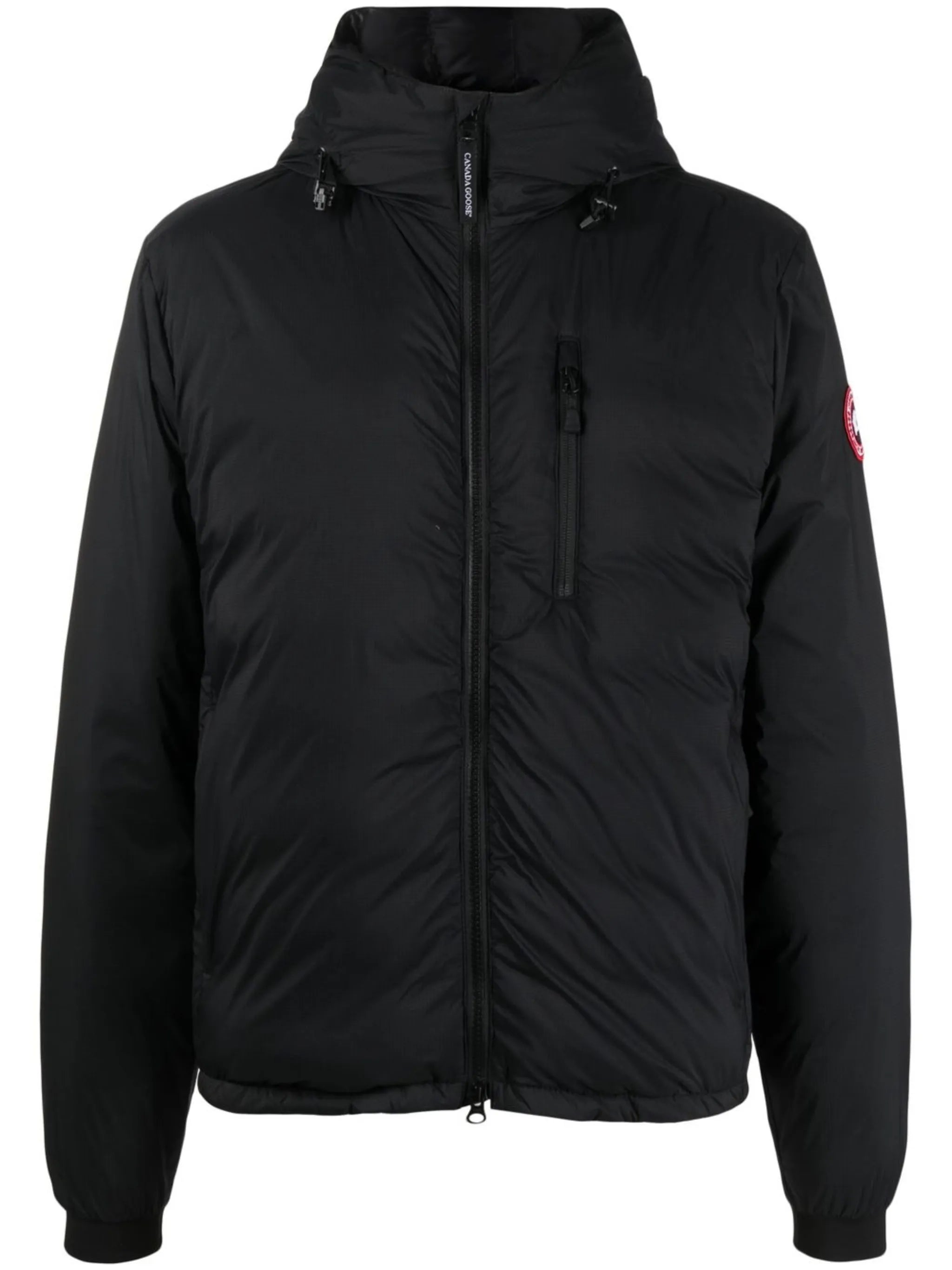 Lodge hooded down-filled jacket