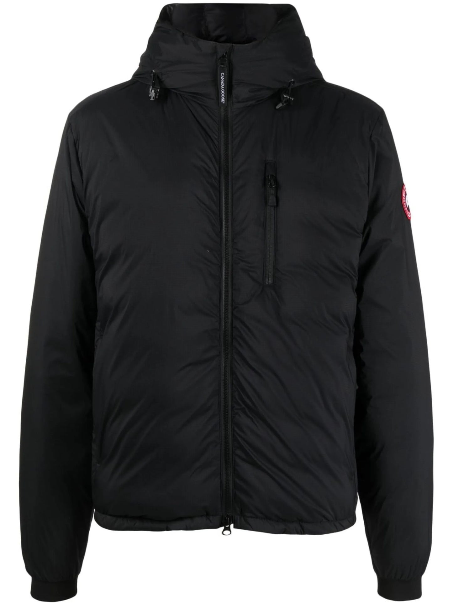 Lodge hooded down-filled jacket