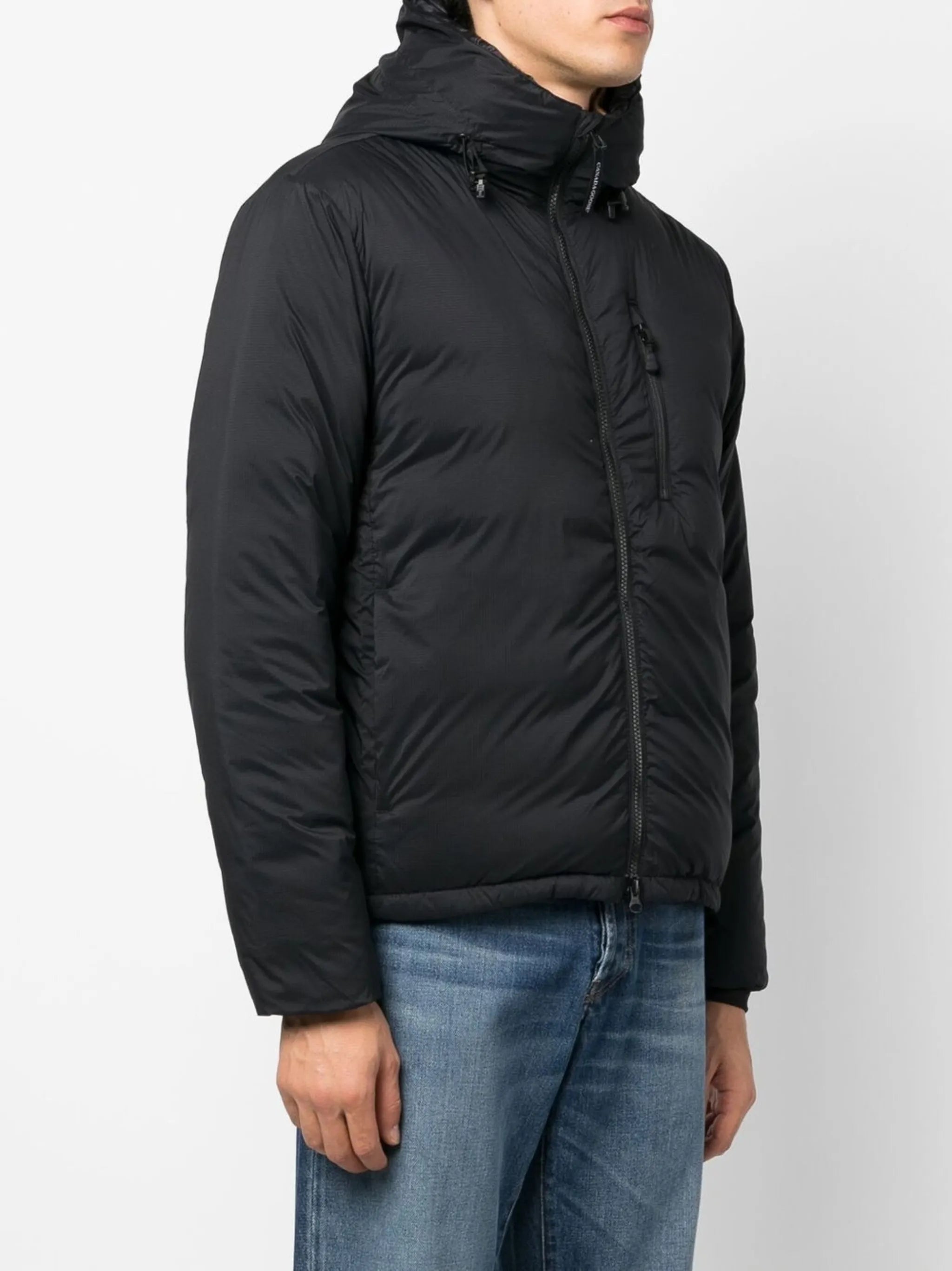 Lodge hooded down-filled jacket