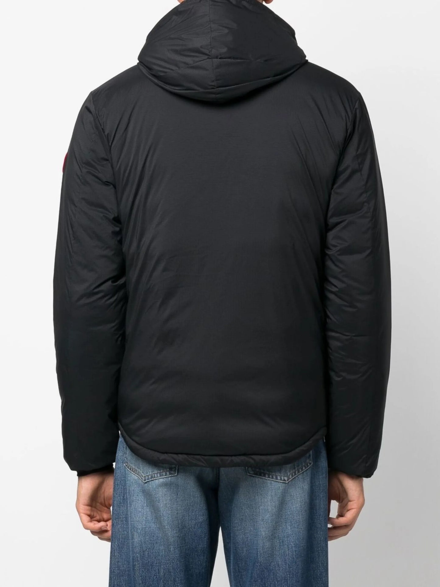 Lodge hooded down-filled jacket
