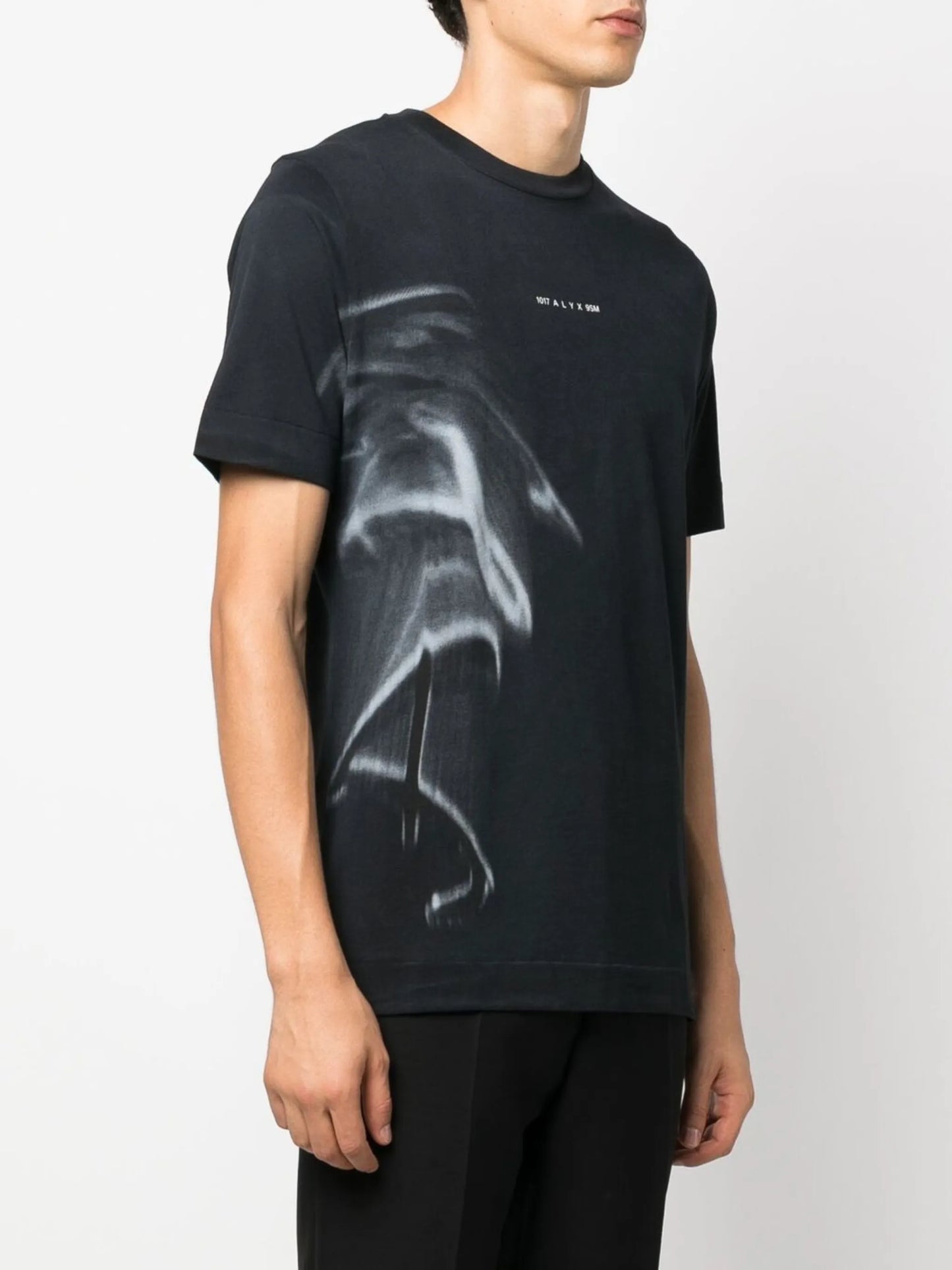 logo smoke cotton T-shirt