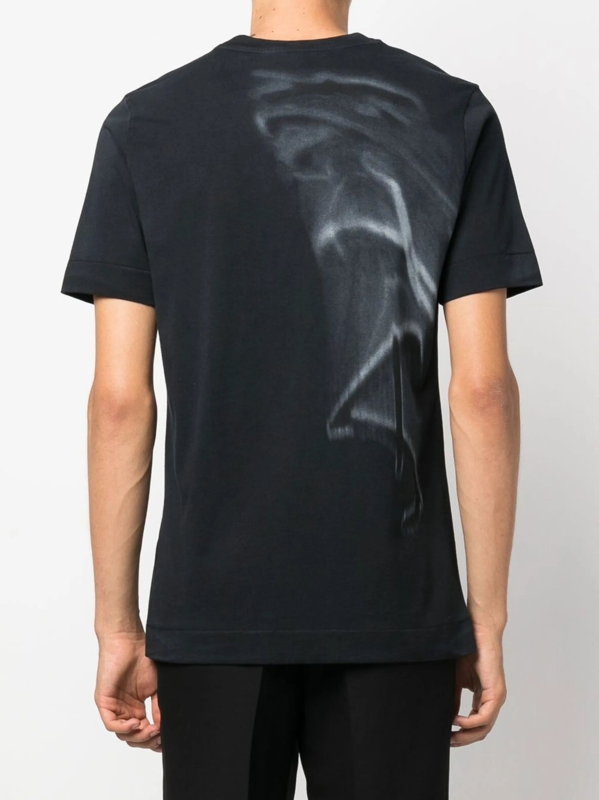 logo smoke cotton T-shirt