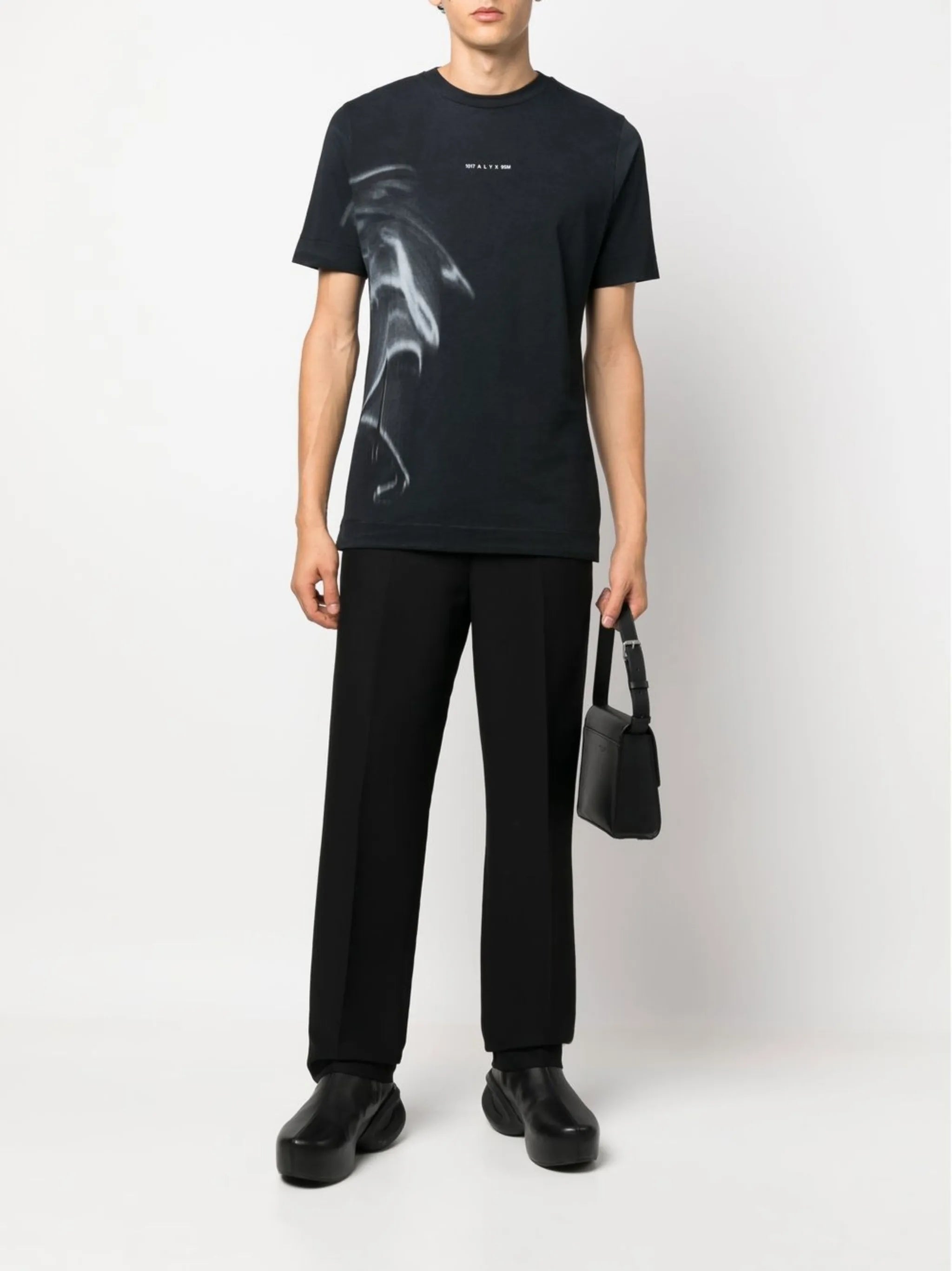 logo smoke cotton T-shirt