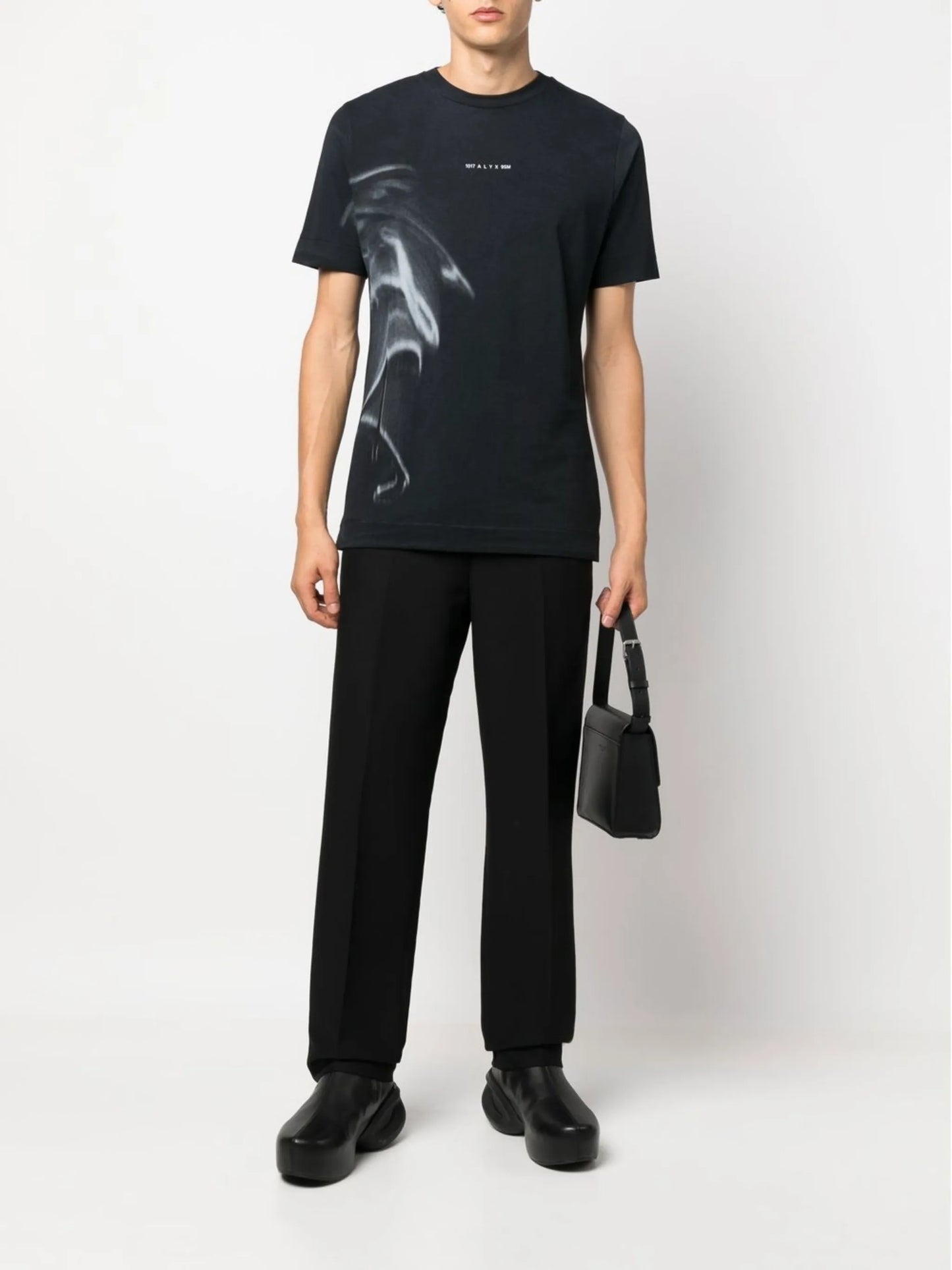 logo smoke cotton T-shirt