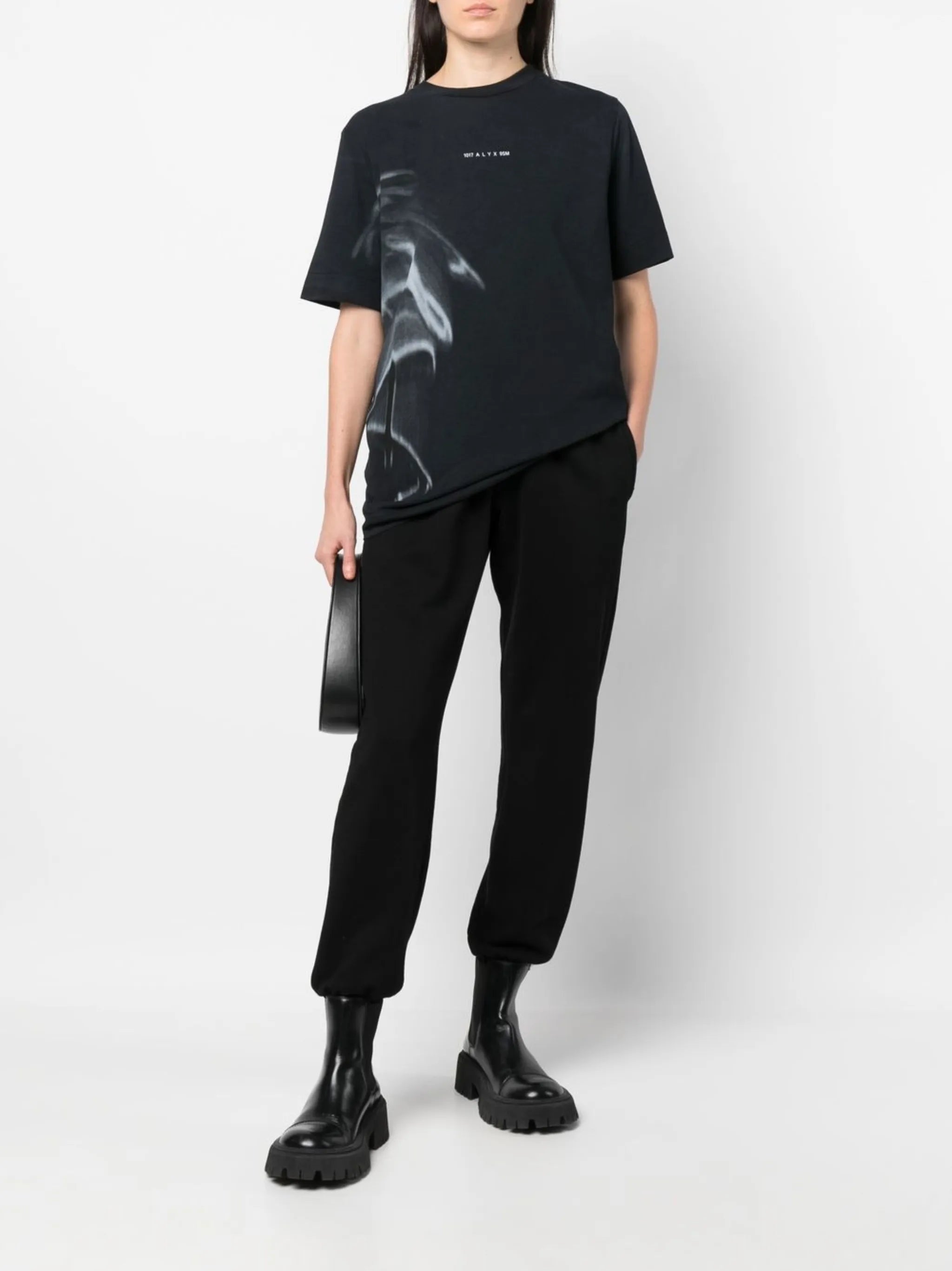 logo smoke cotton T-shirt