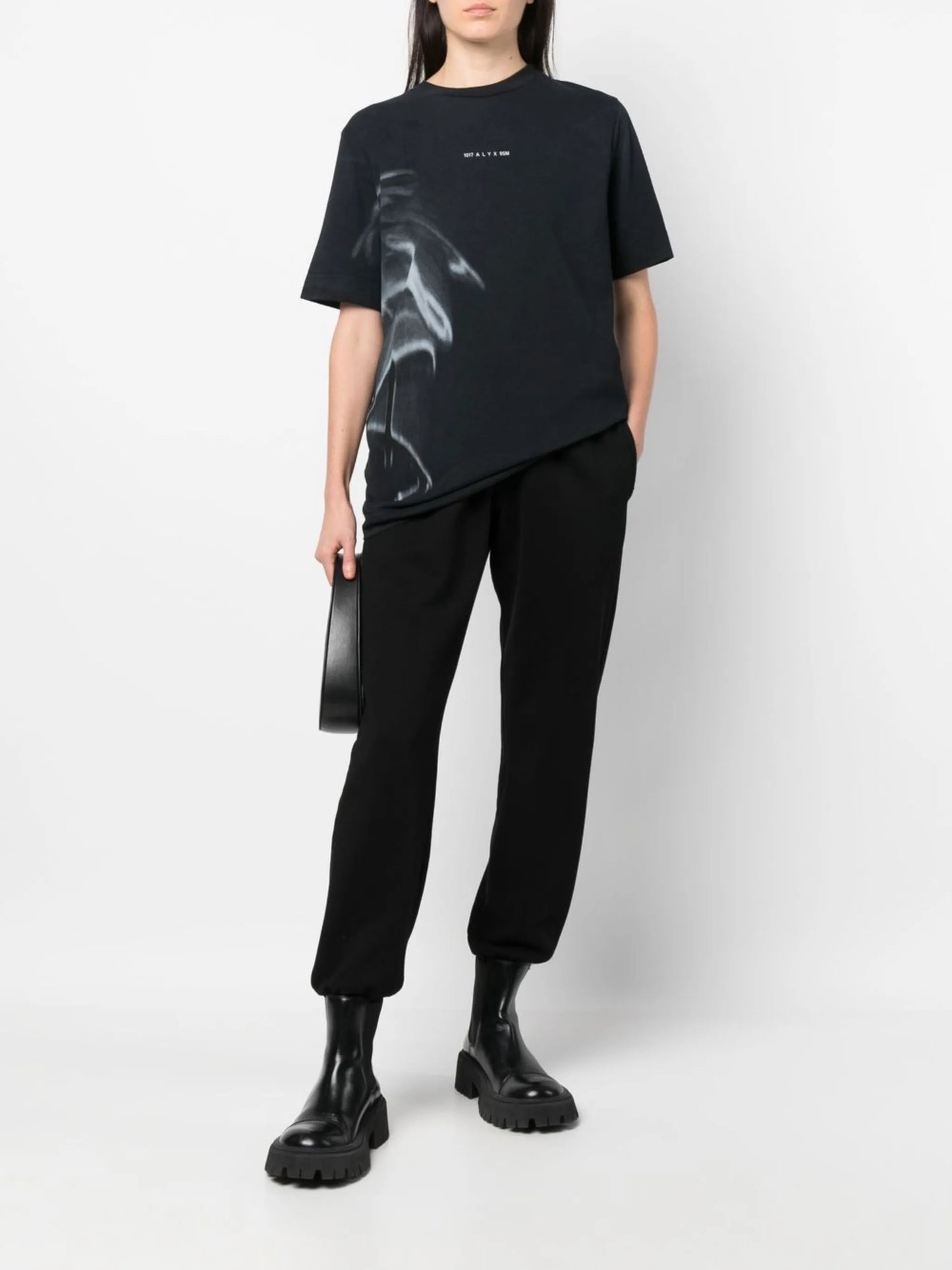 logo smoke cotton T-shirt