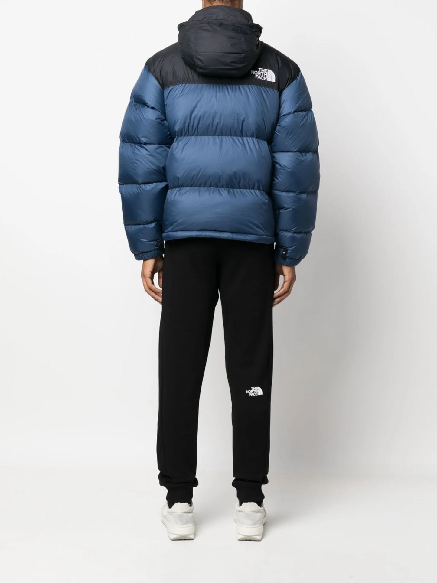 logo-print padded down jacket