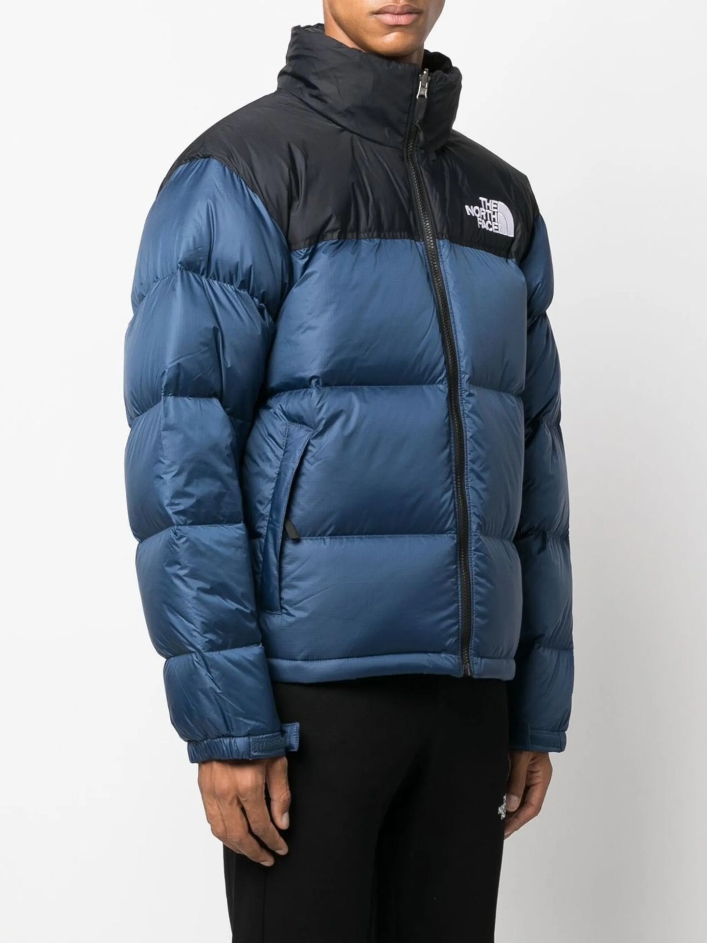 logo-print padded down jacket