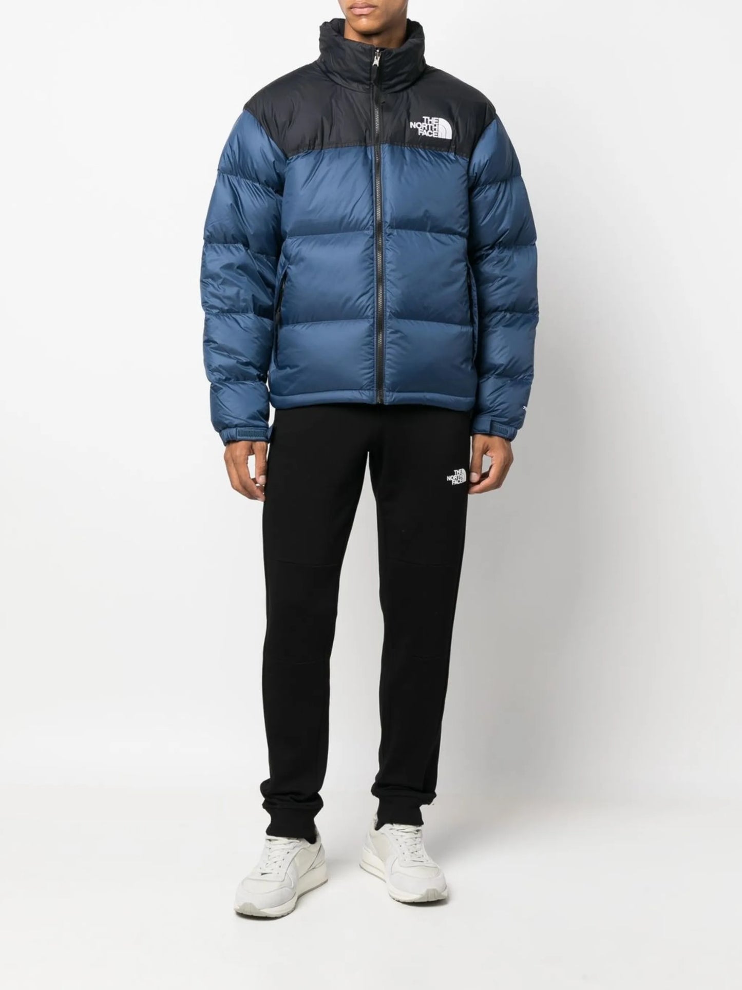 logo-print padded down jacket