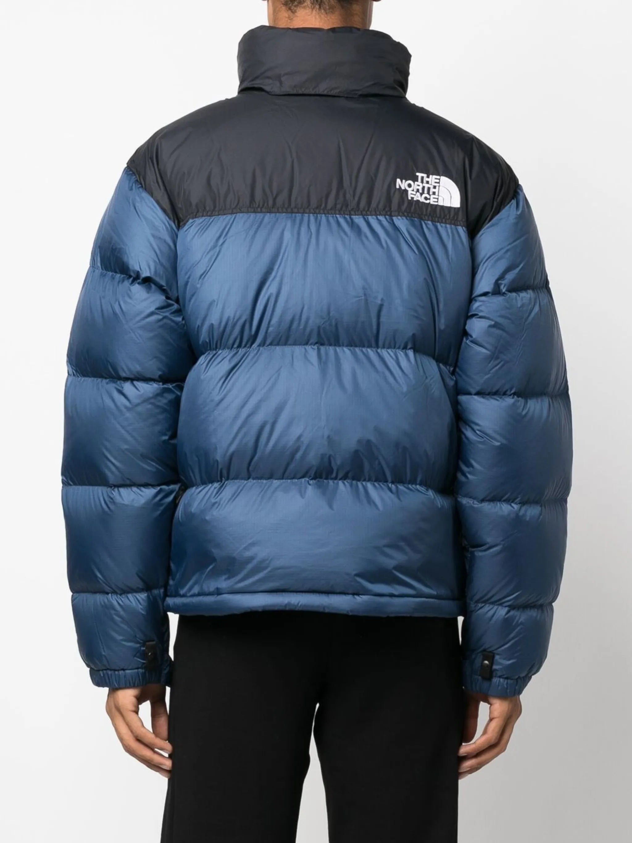 logo-print padded down jacket