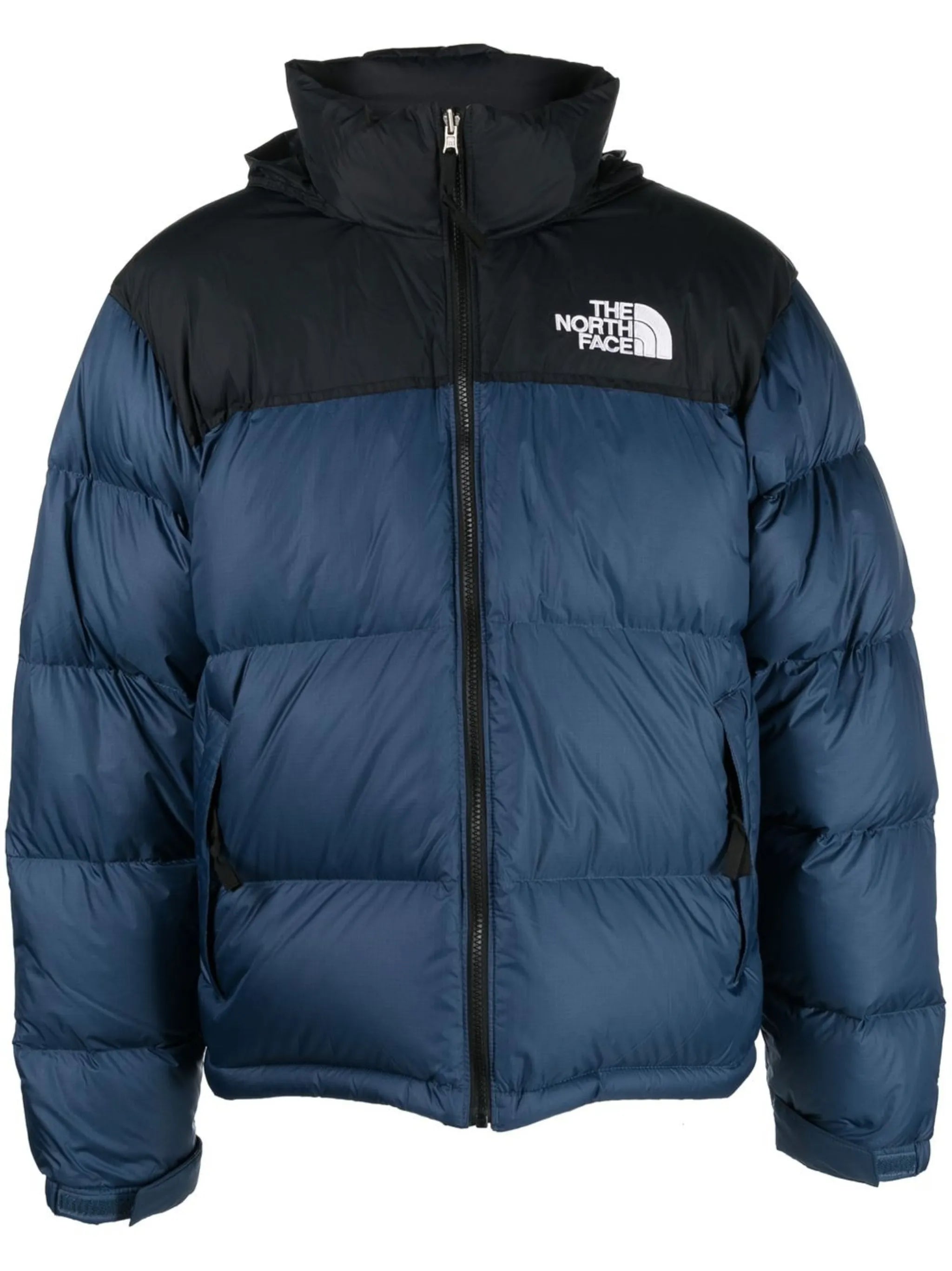 logo-print padded down jacket