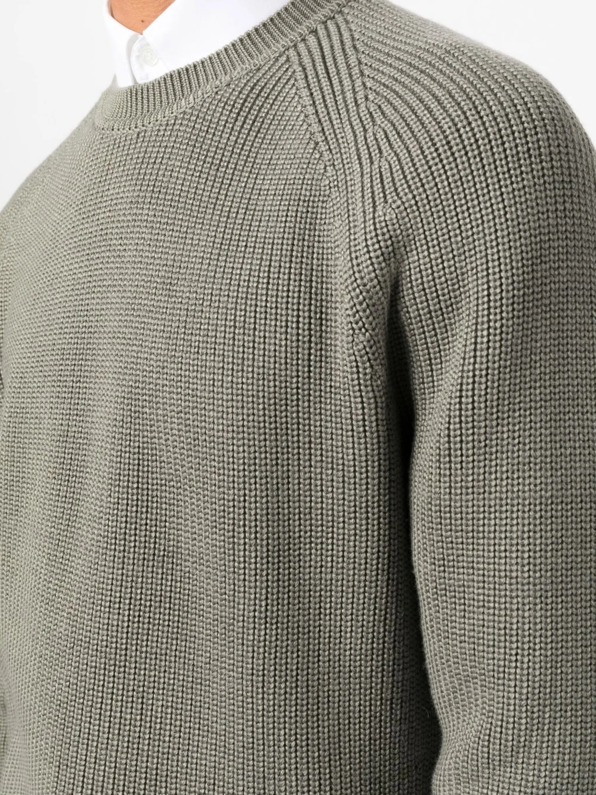 crew neck ribbed jumper