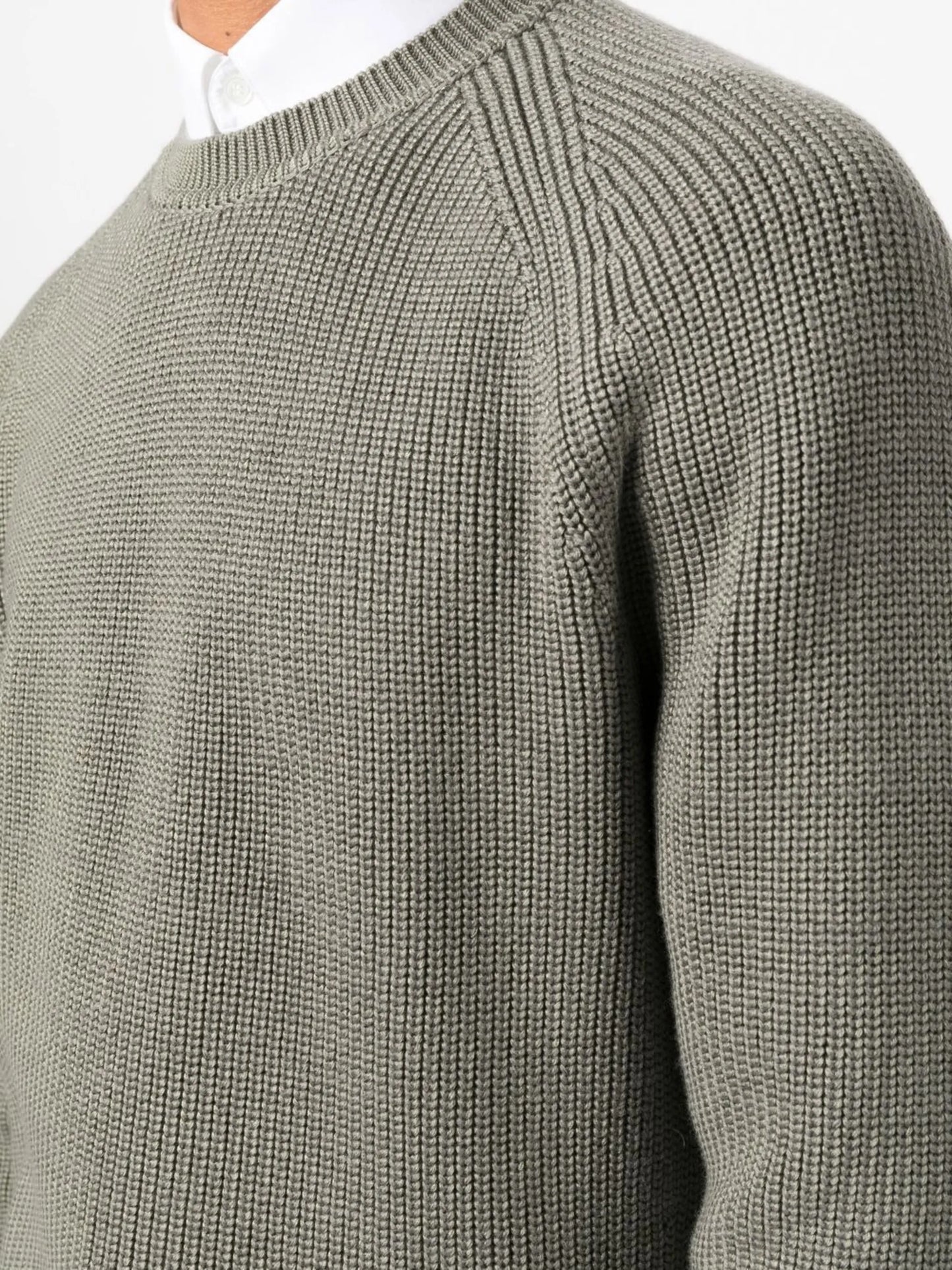 crew neck ribbed jumper