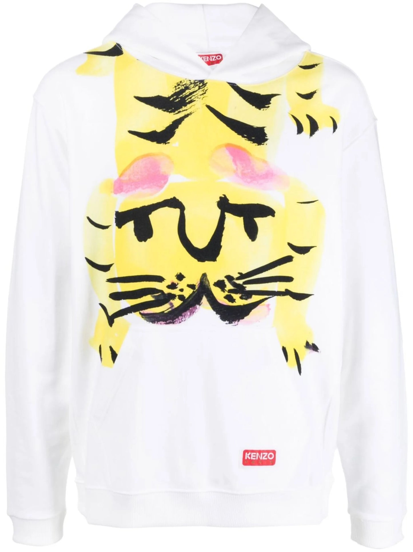 tiger-illustration pullover hoodie