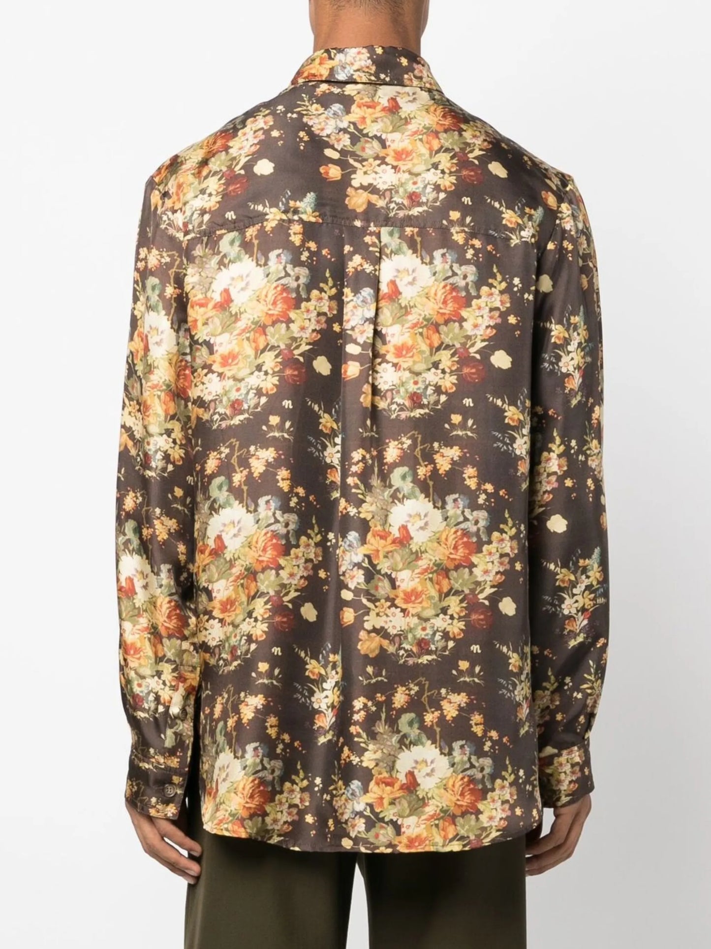 floral-print long-sleeve pyjama shirt