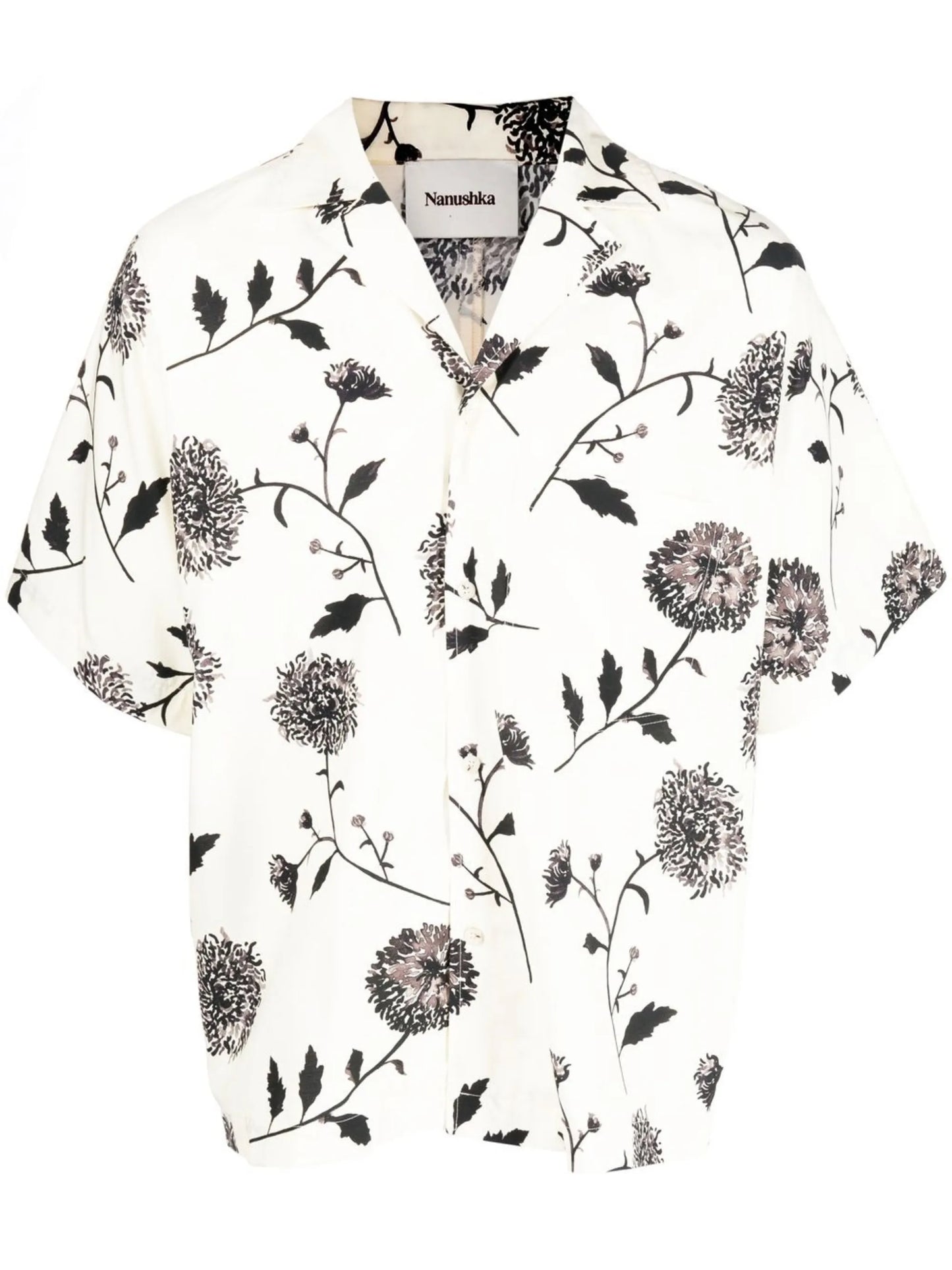 floral-print short-sleeve shirt