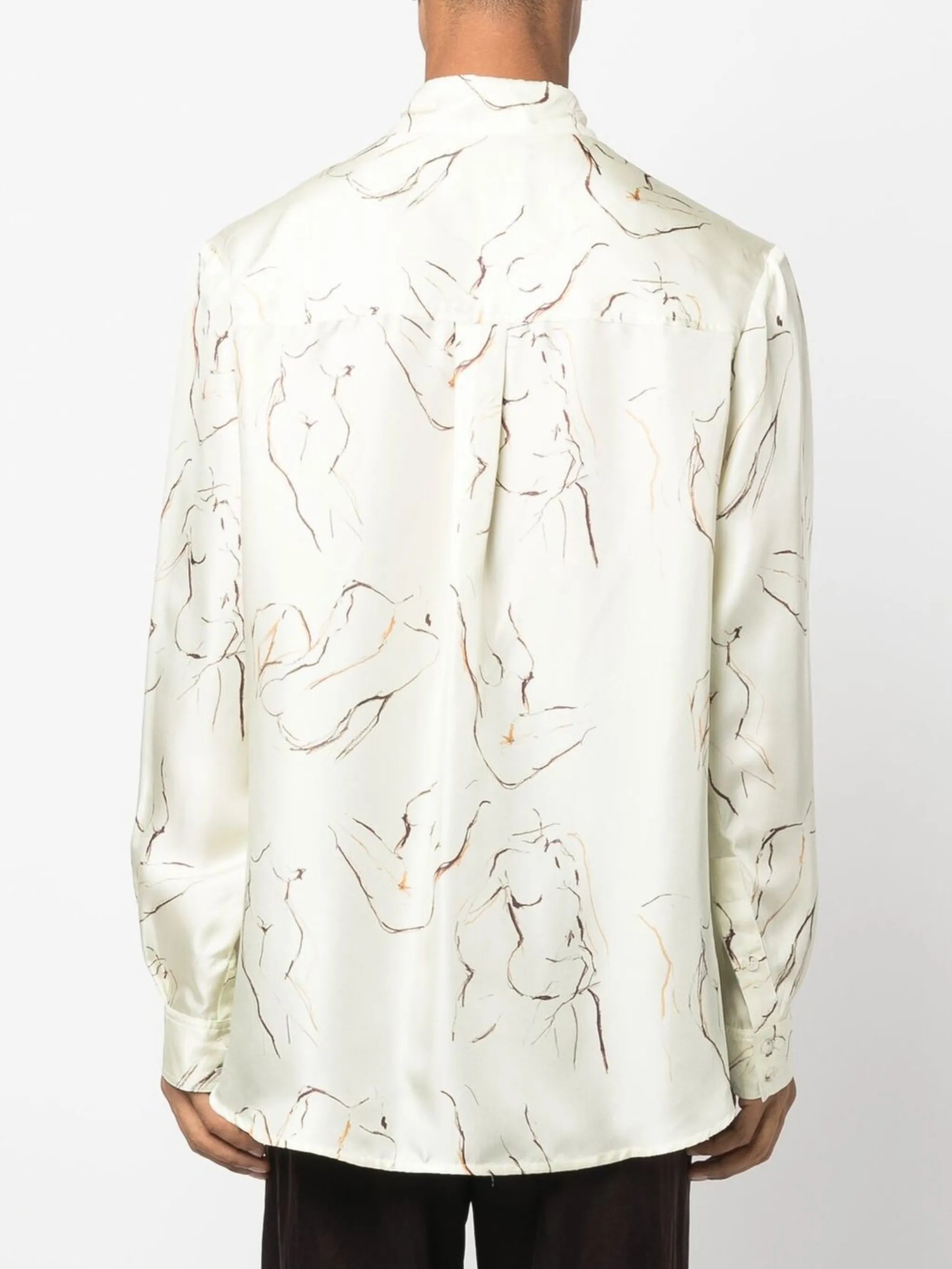 sketch-style print long-sleeve shirt