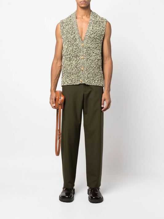 button-up knitted vest
