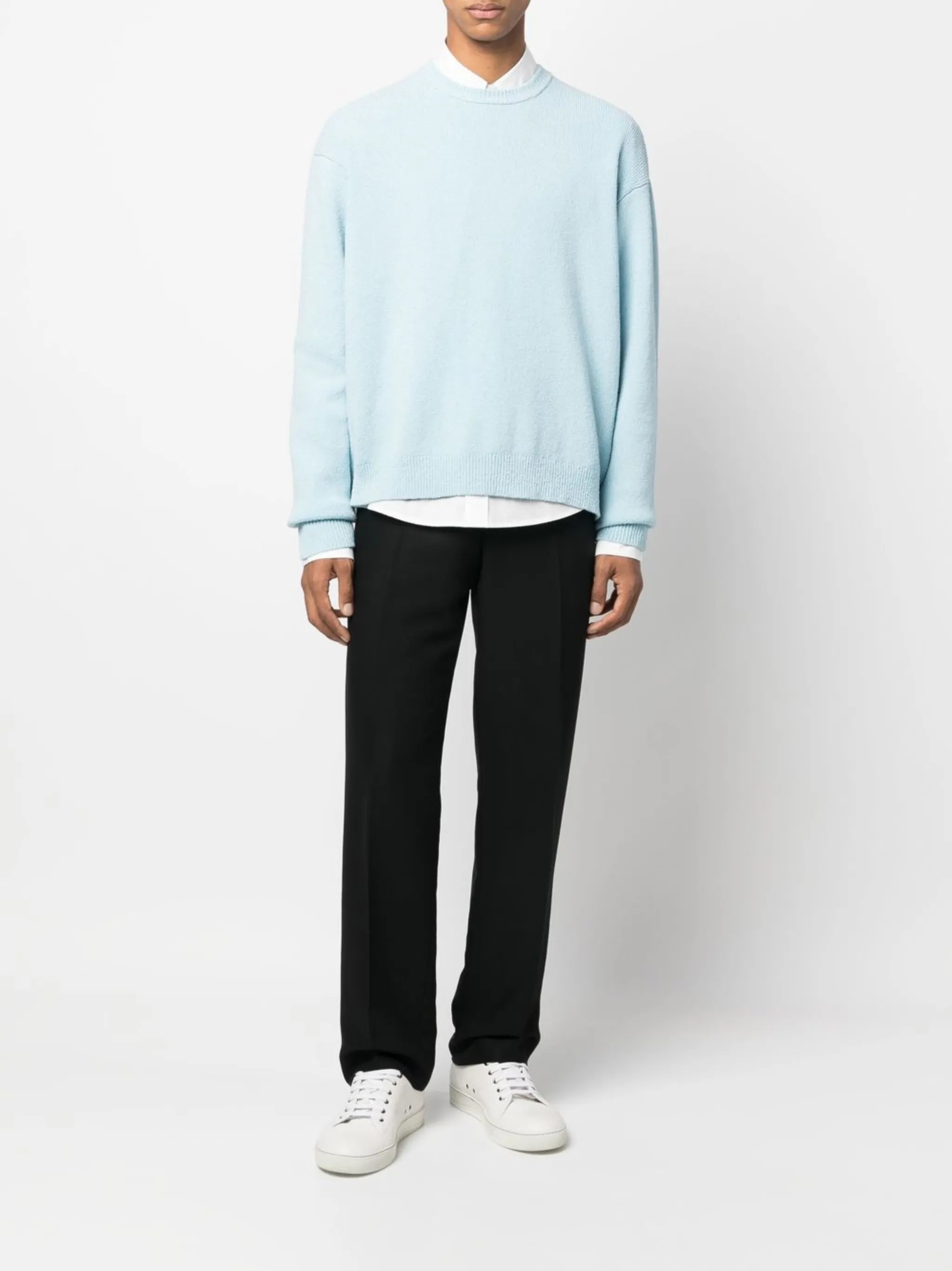 crew-neck knitted jumper