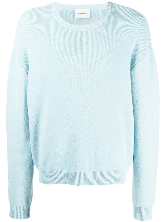 crew-neck knitted jumper