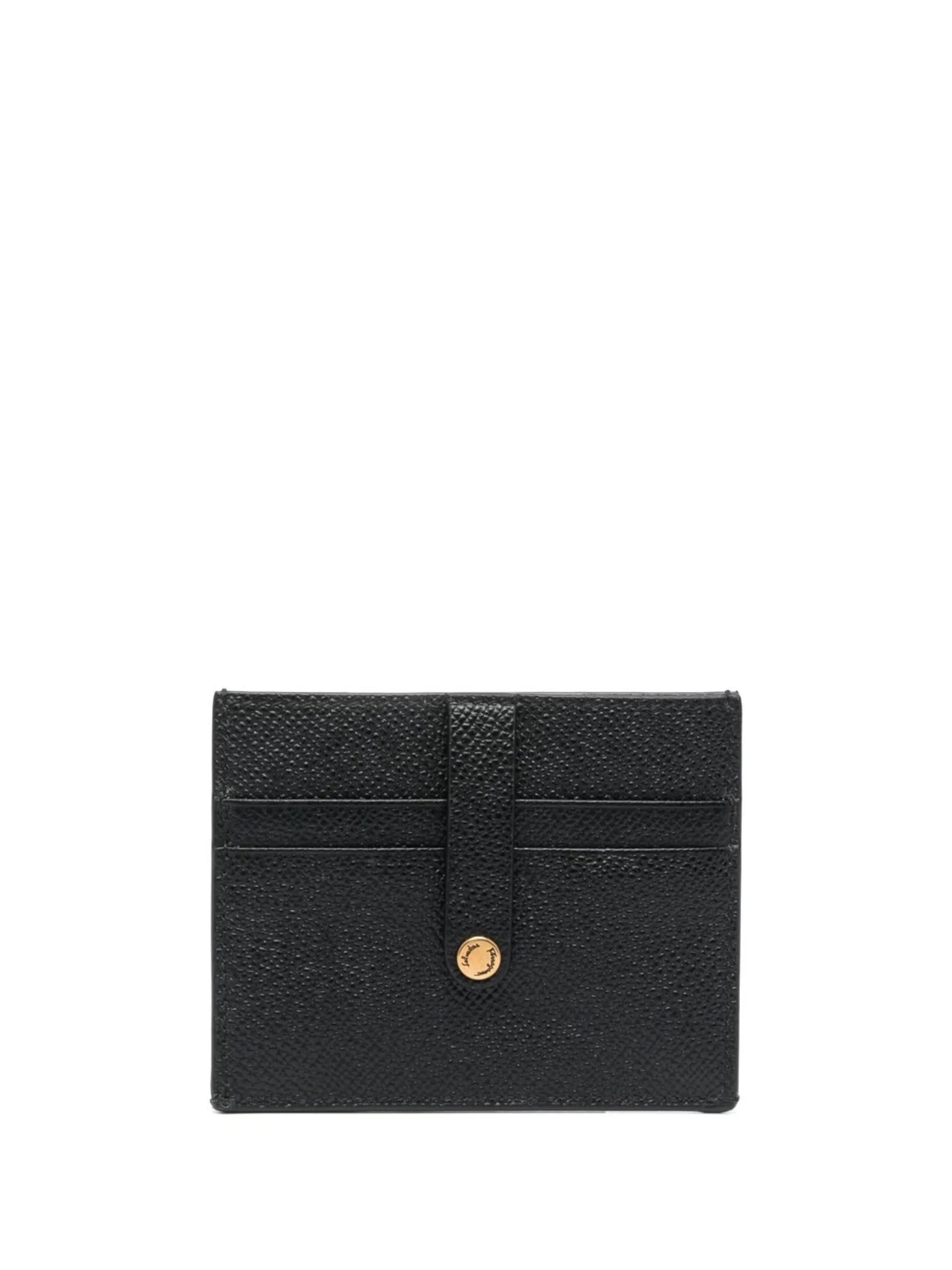 logo-plaque leather purse