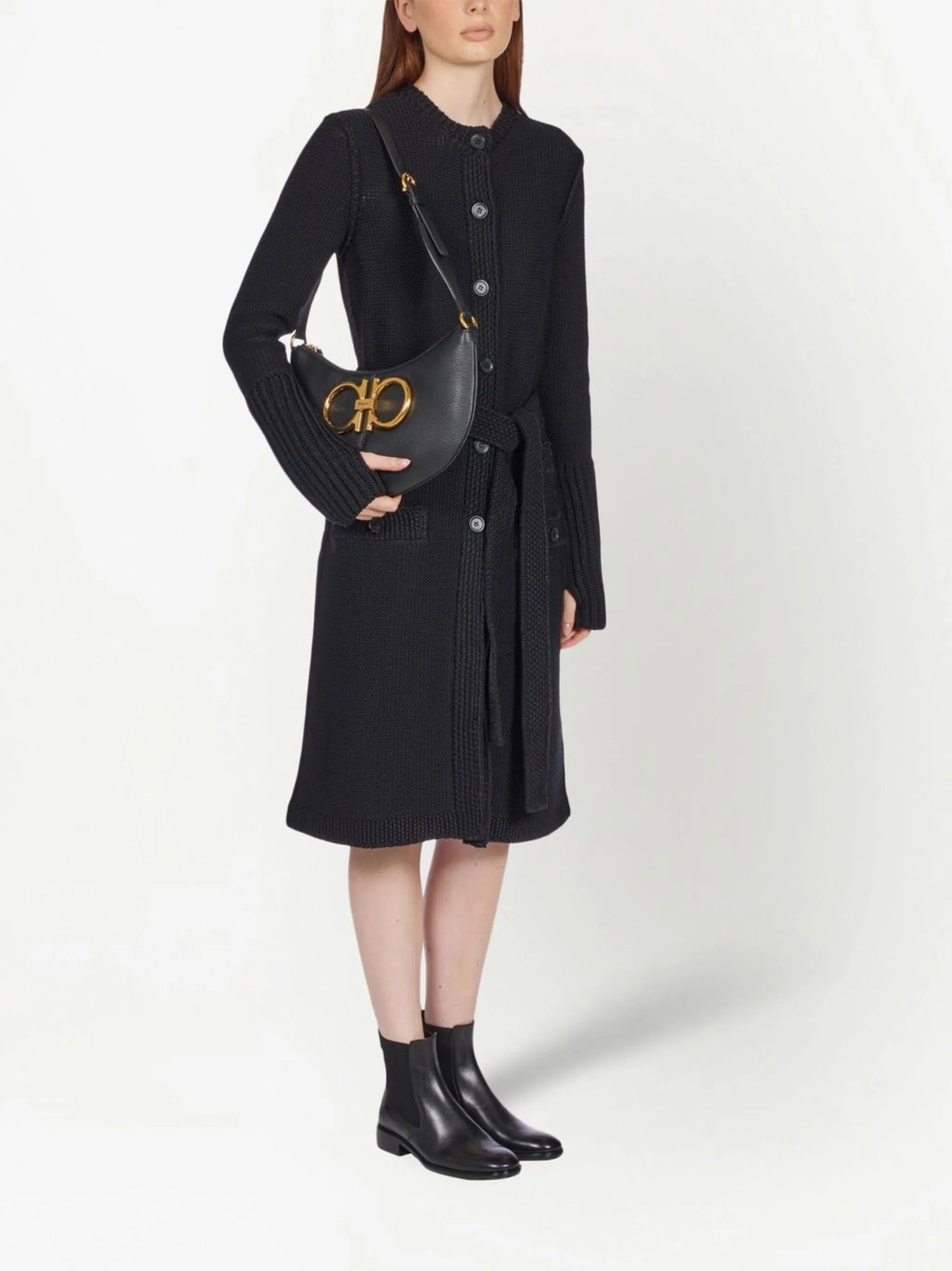 Gancini-plaque shoulder bag