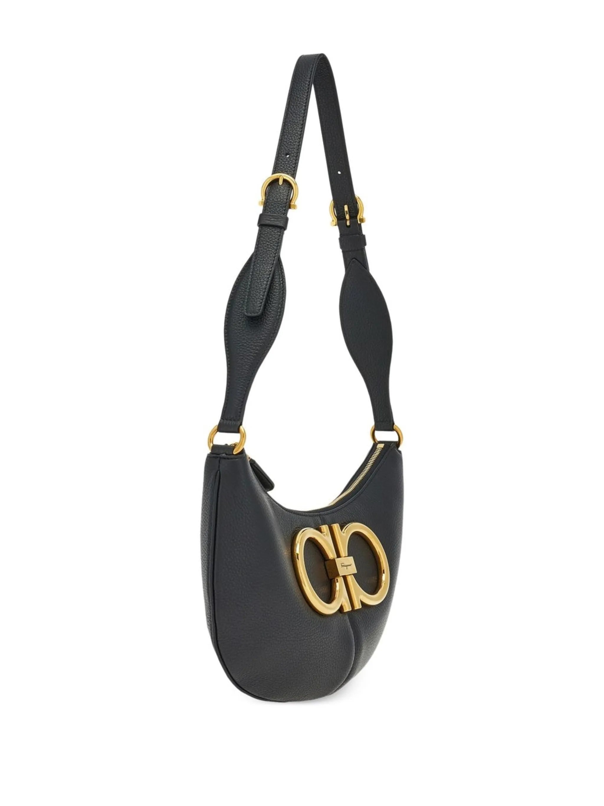 Gancini-plaque shoulder bag