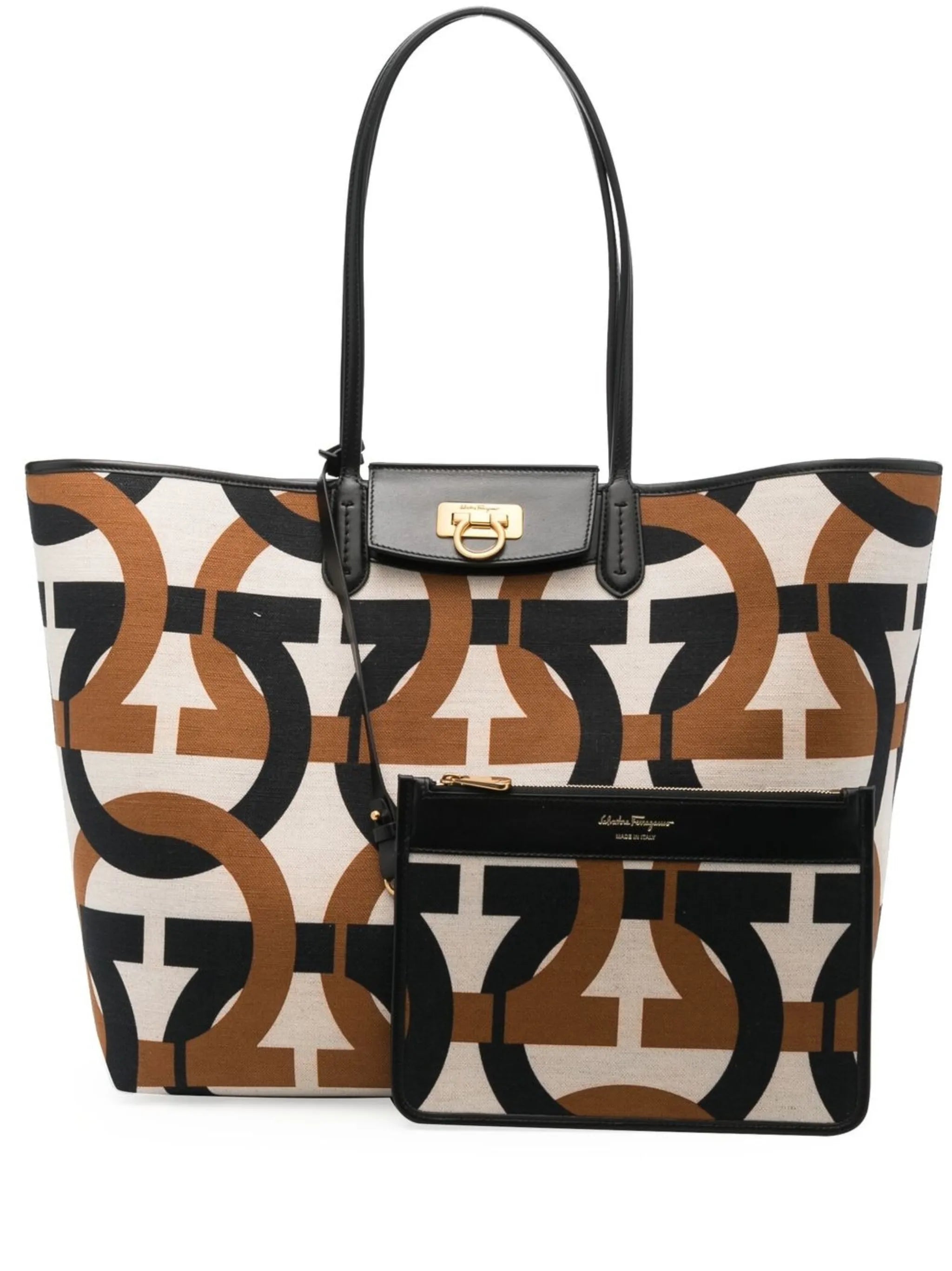 logo-print tote bag