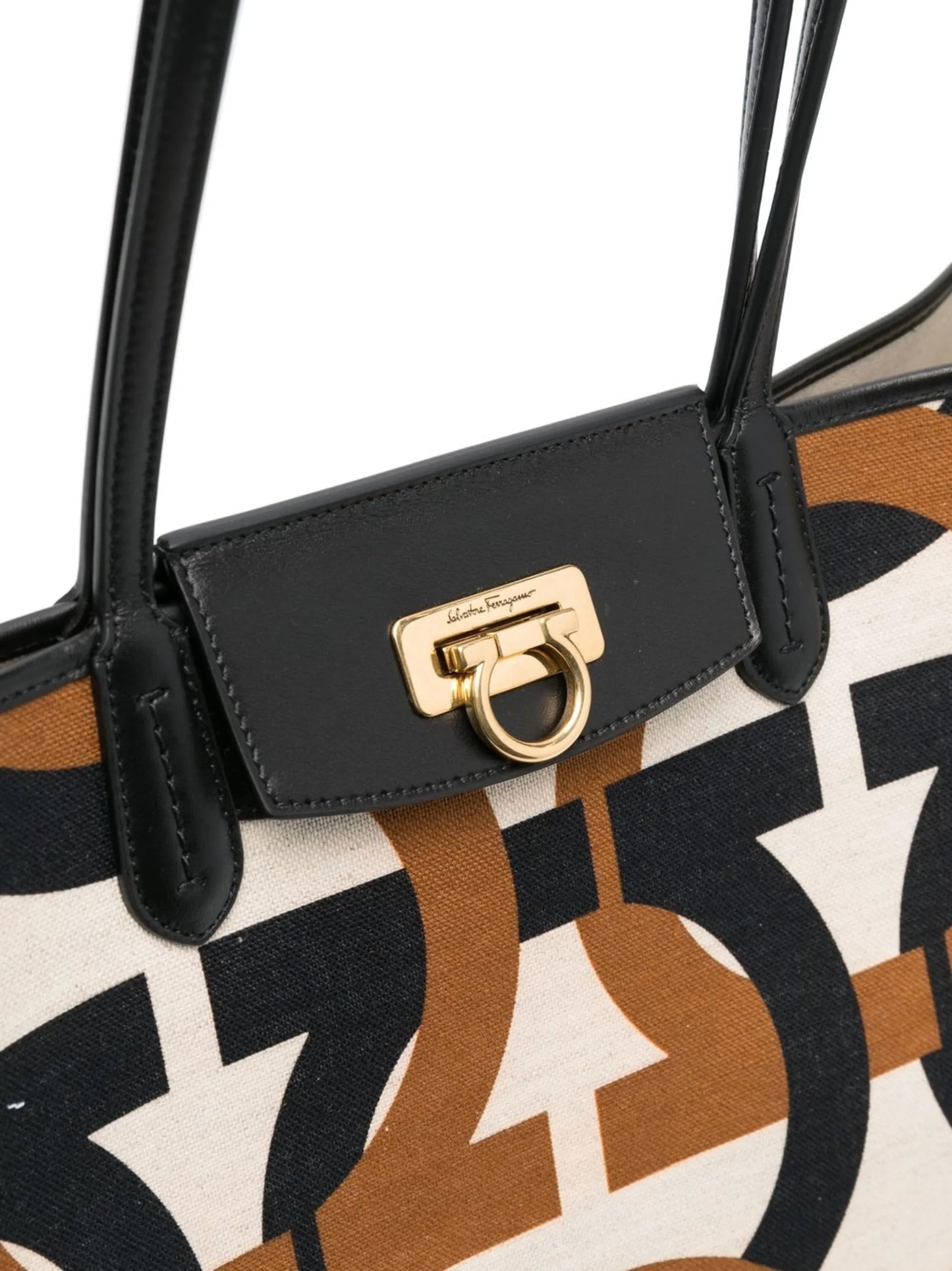 logo-print tote bag