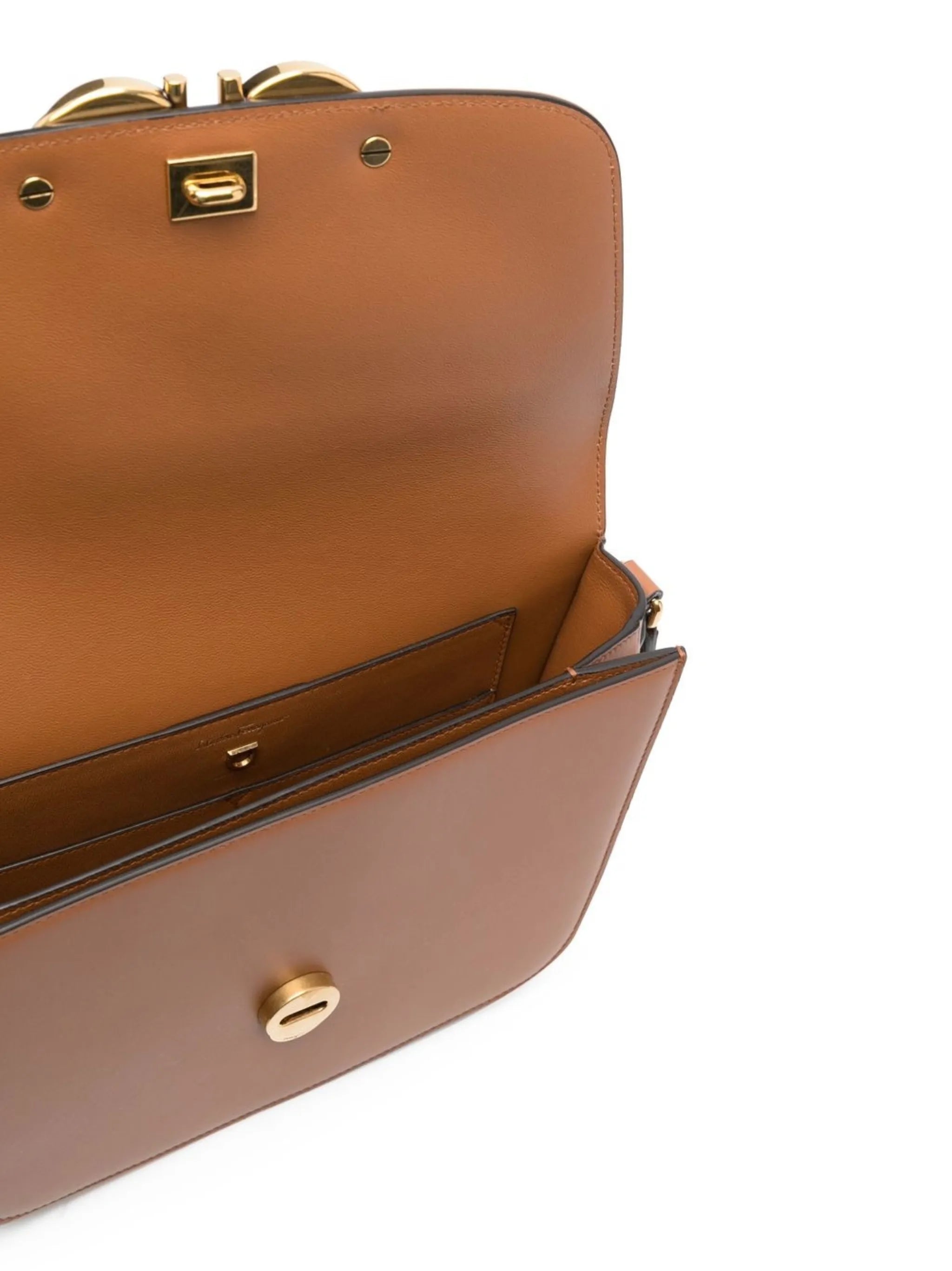 Trapezio leather crossbody bag
