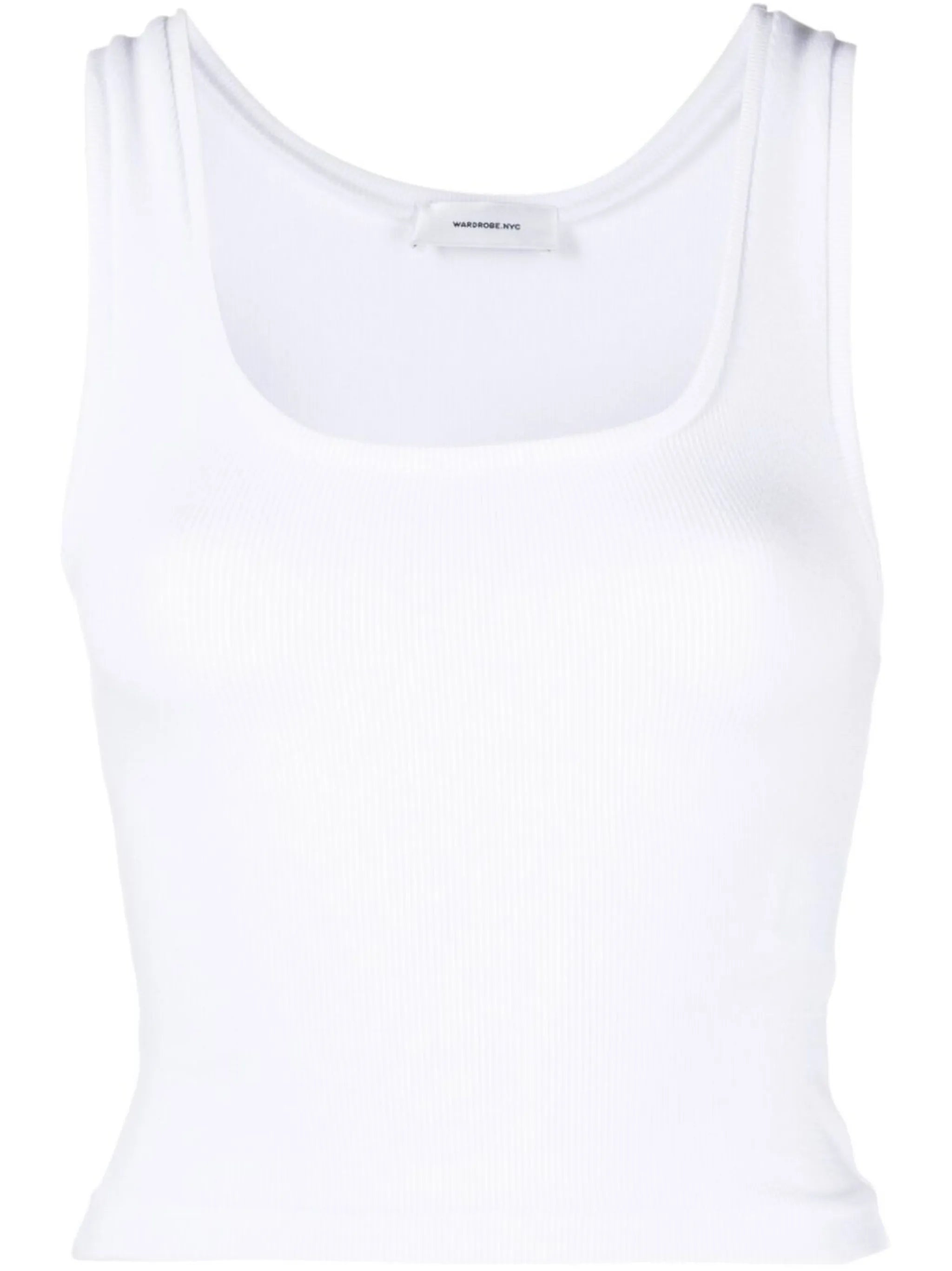 White Sleeveless Vest Top