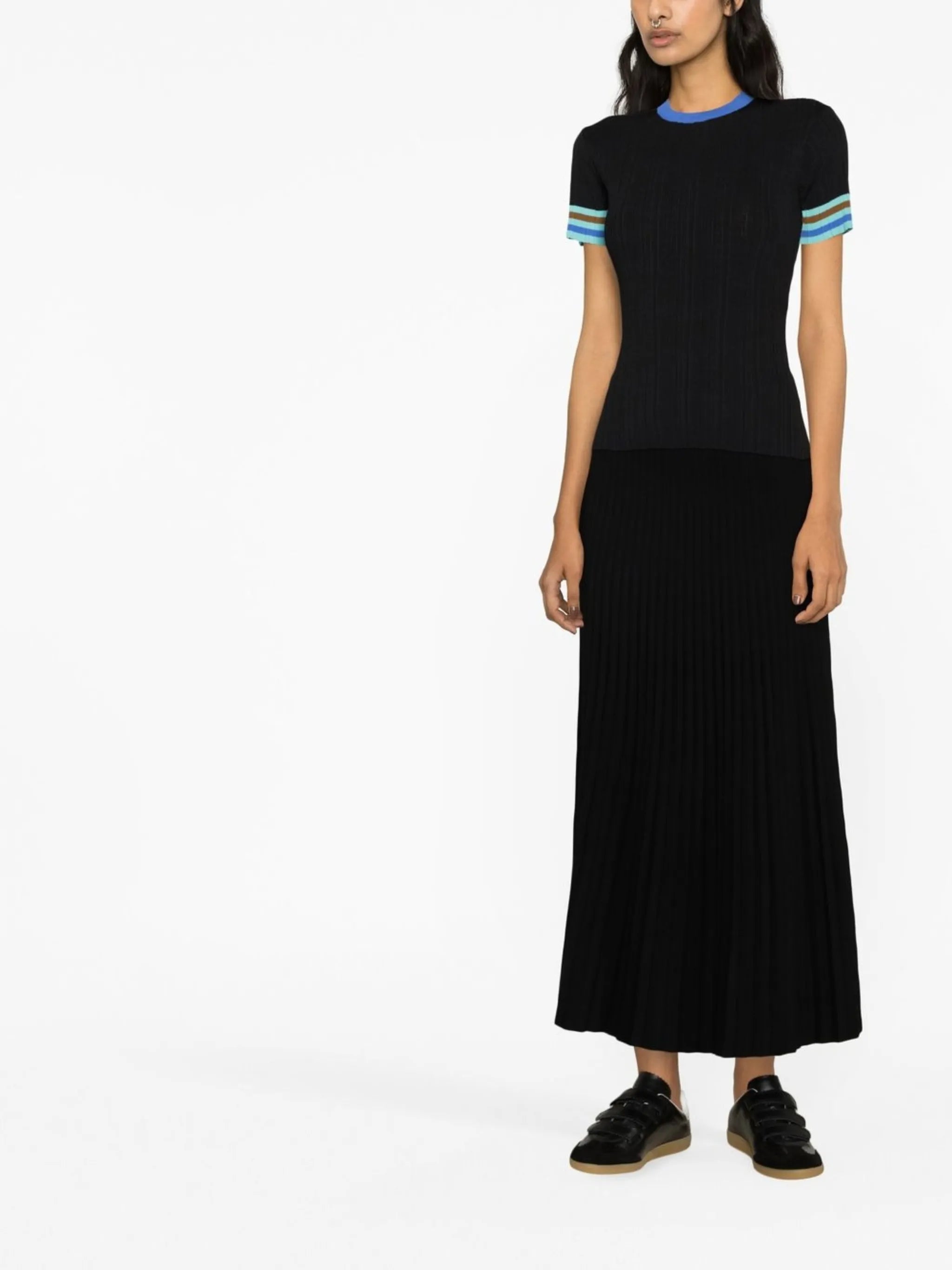 stripe detail short-sleeve T-shirt