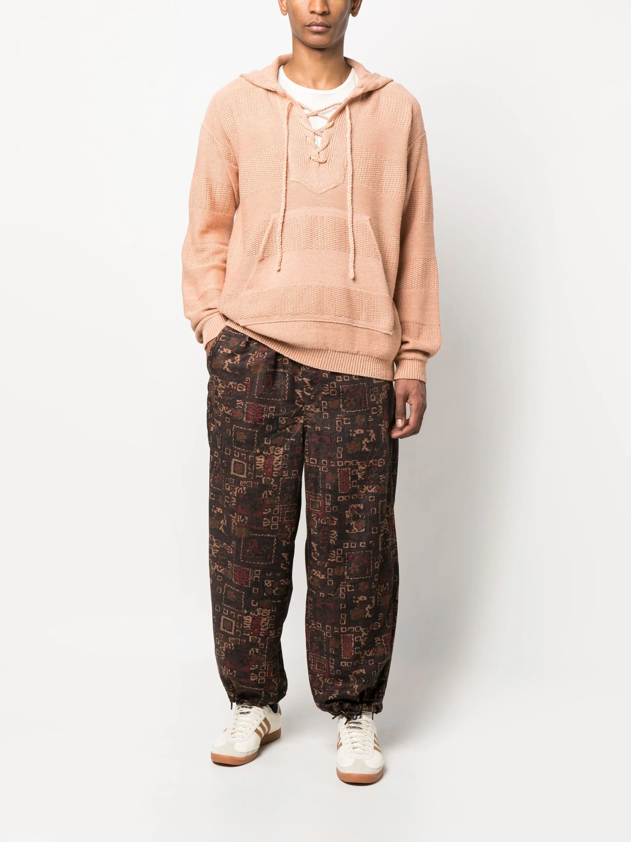 graphic-print drawstring track pants