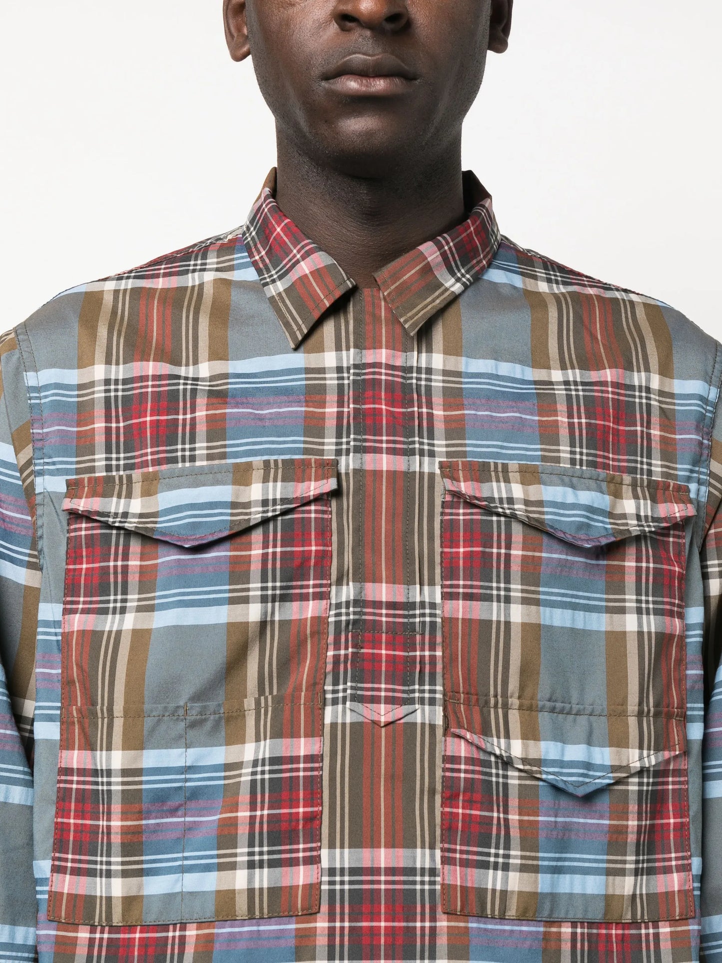 plaid check-pattern shirt