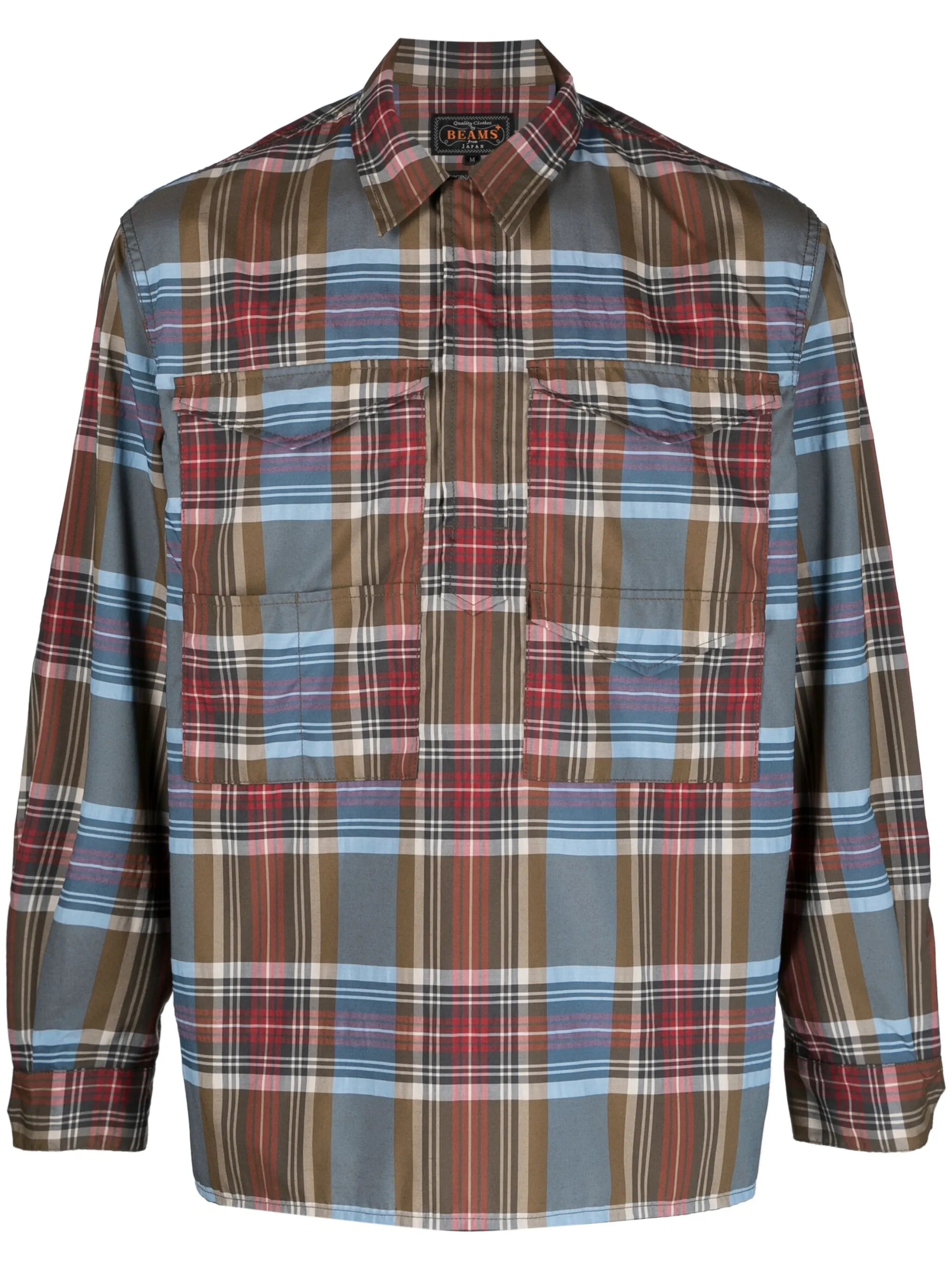plaid check-pattern shirt