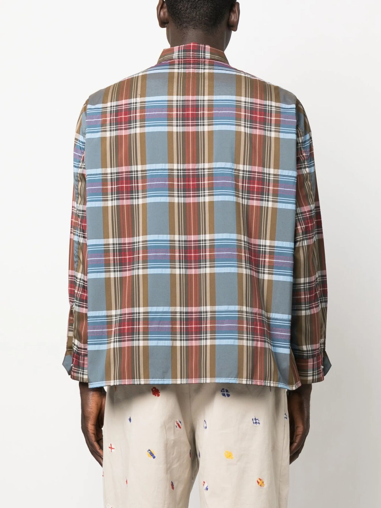 plaid check-pattern shirt