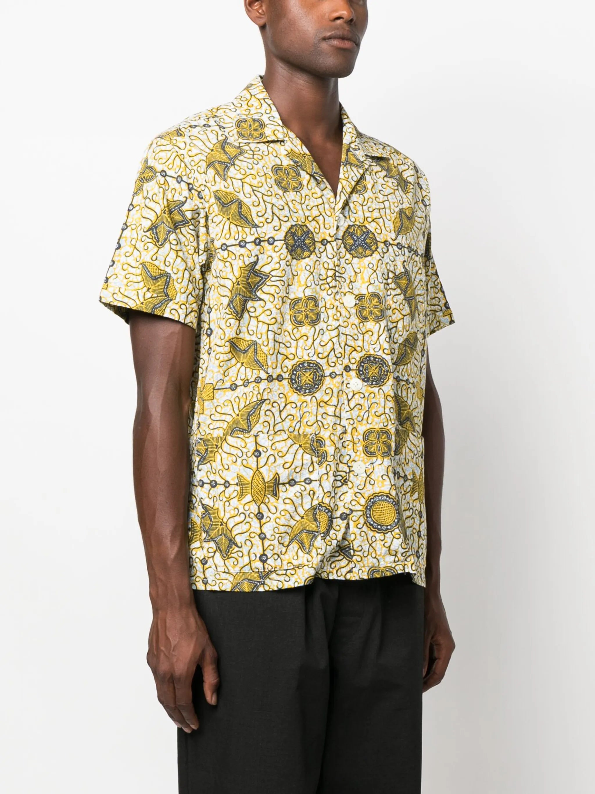Batik style-print shirt