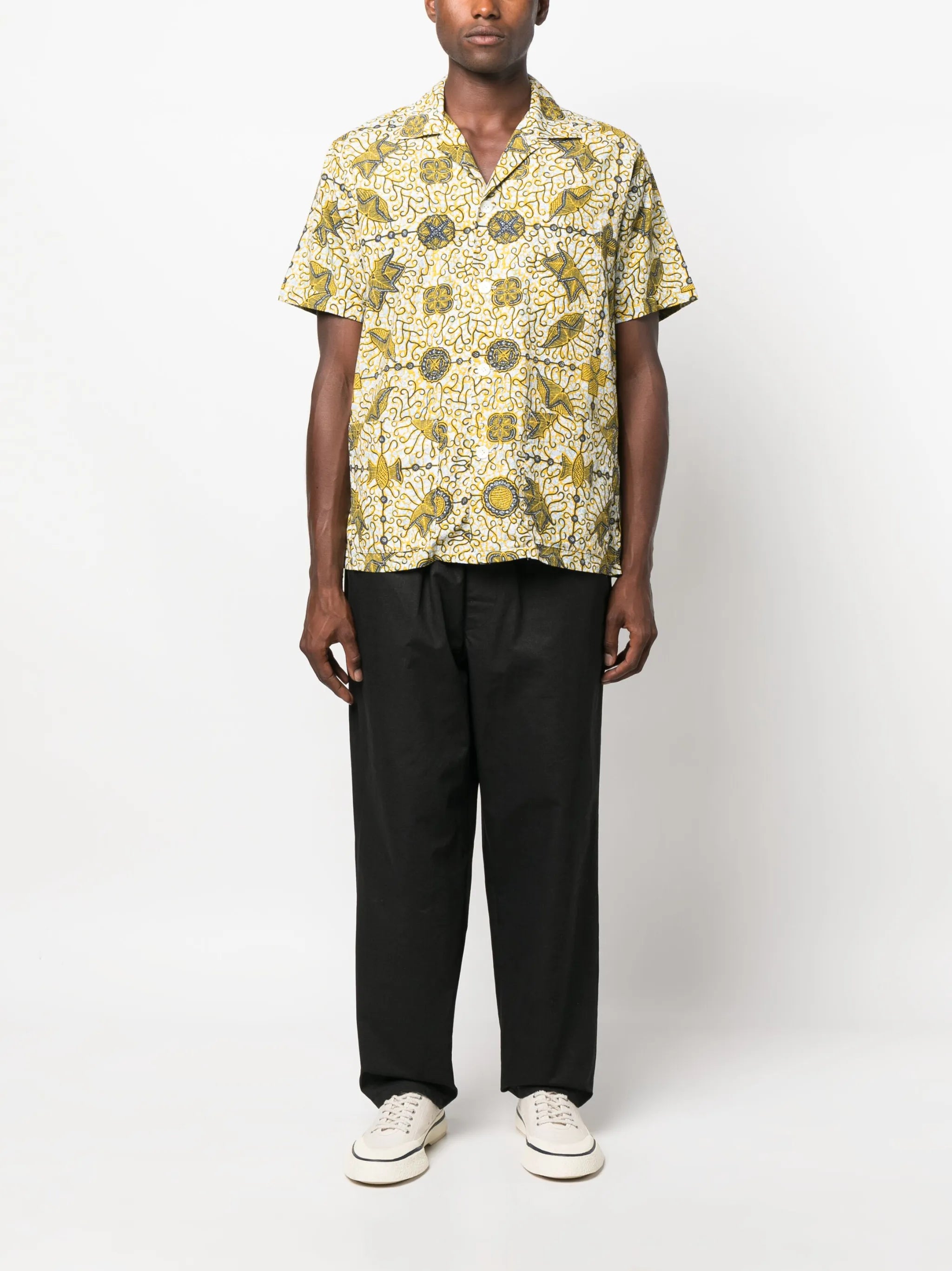 Batik style-print shirt