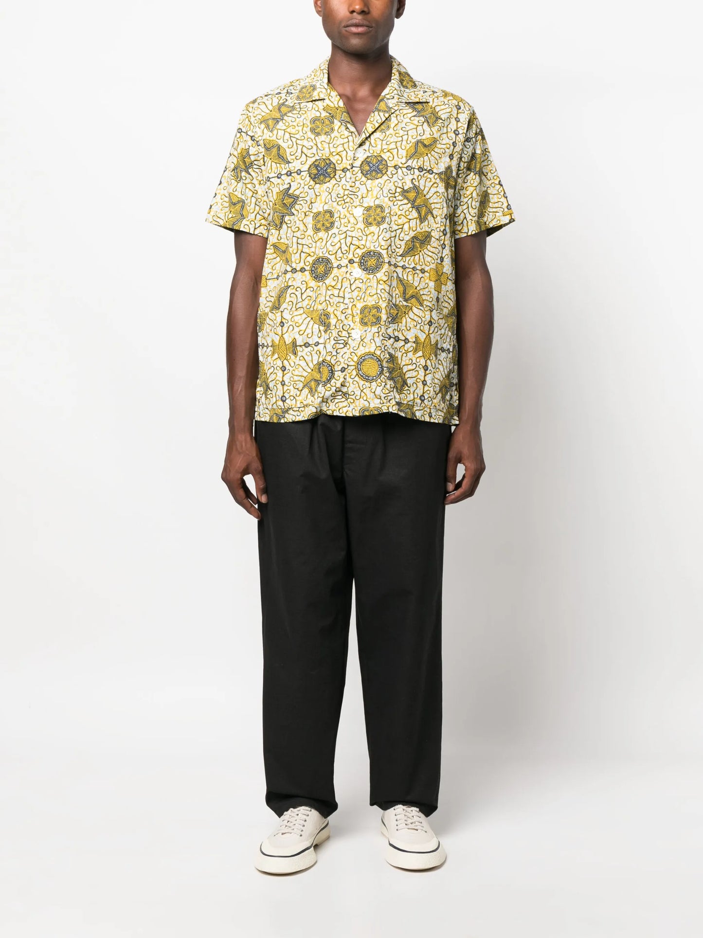 Batik style-print shirt