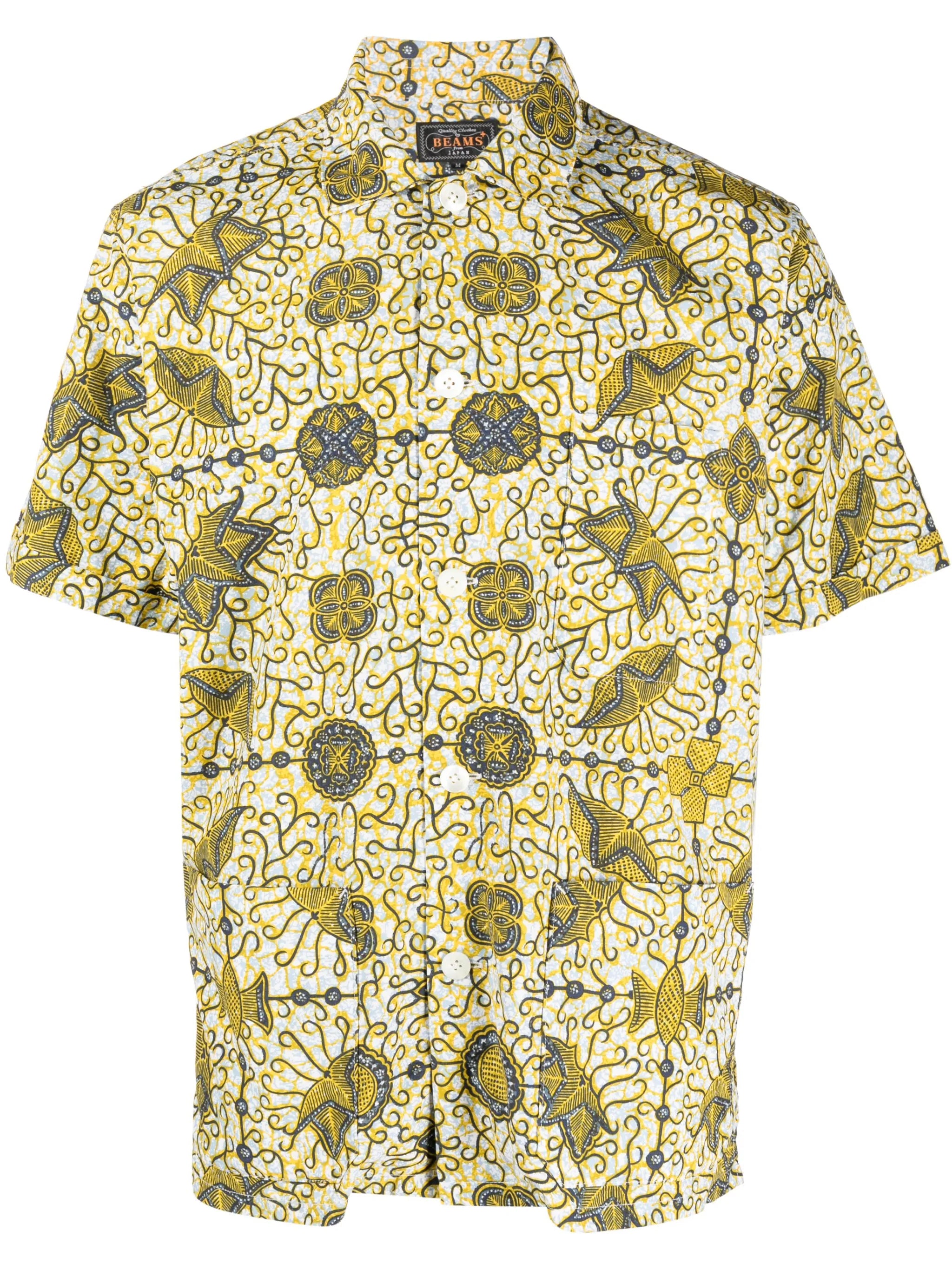 Batik style-print shirt
